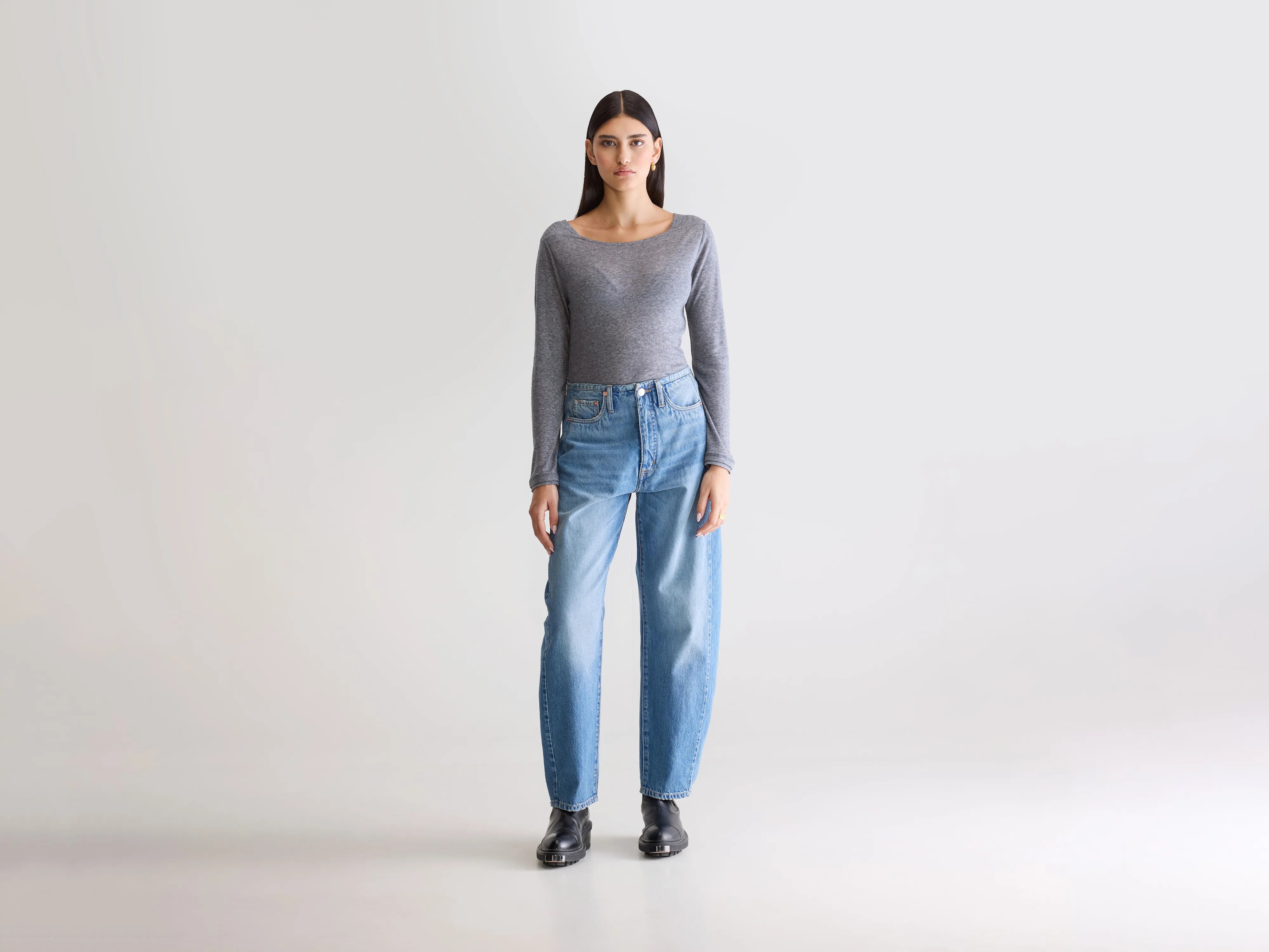 Denim N. 55 wide jeans (252 / W / USED BLUE)