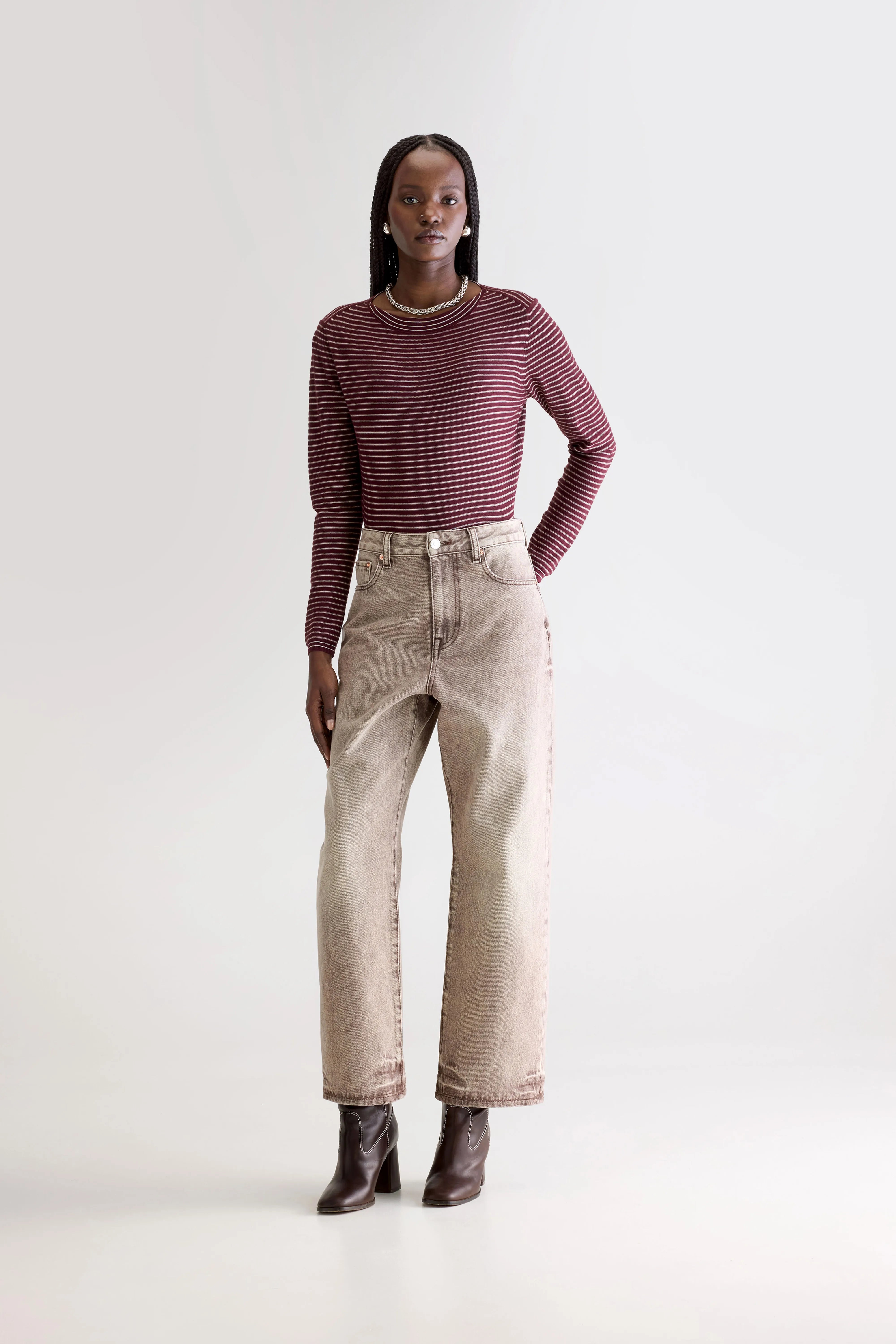 Denim N. 61 wide jeans (252 / W / BROWN SNOW)
