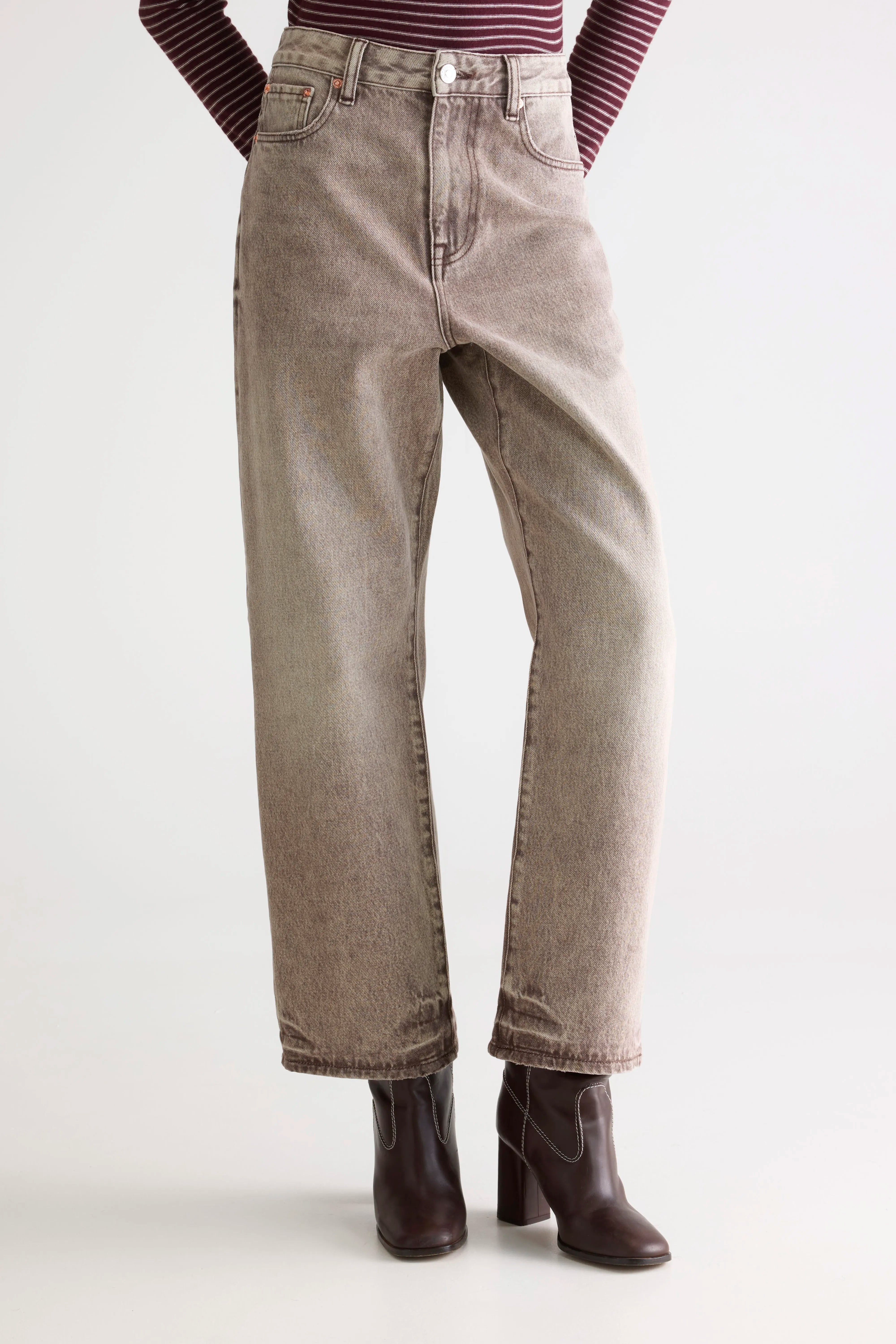 Denim N. 61 wide jeans (252 / W / BROWN SNOW)