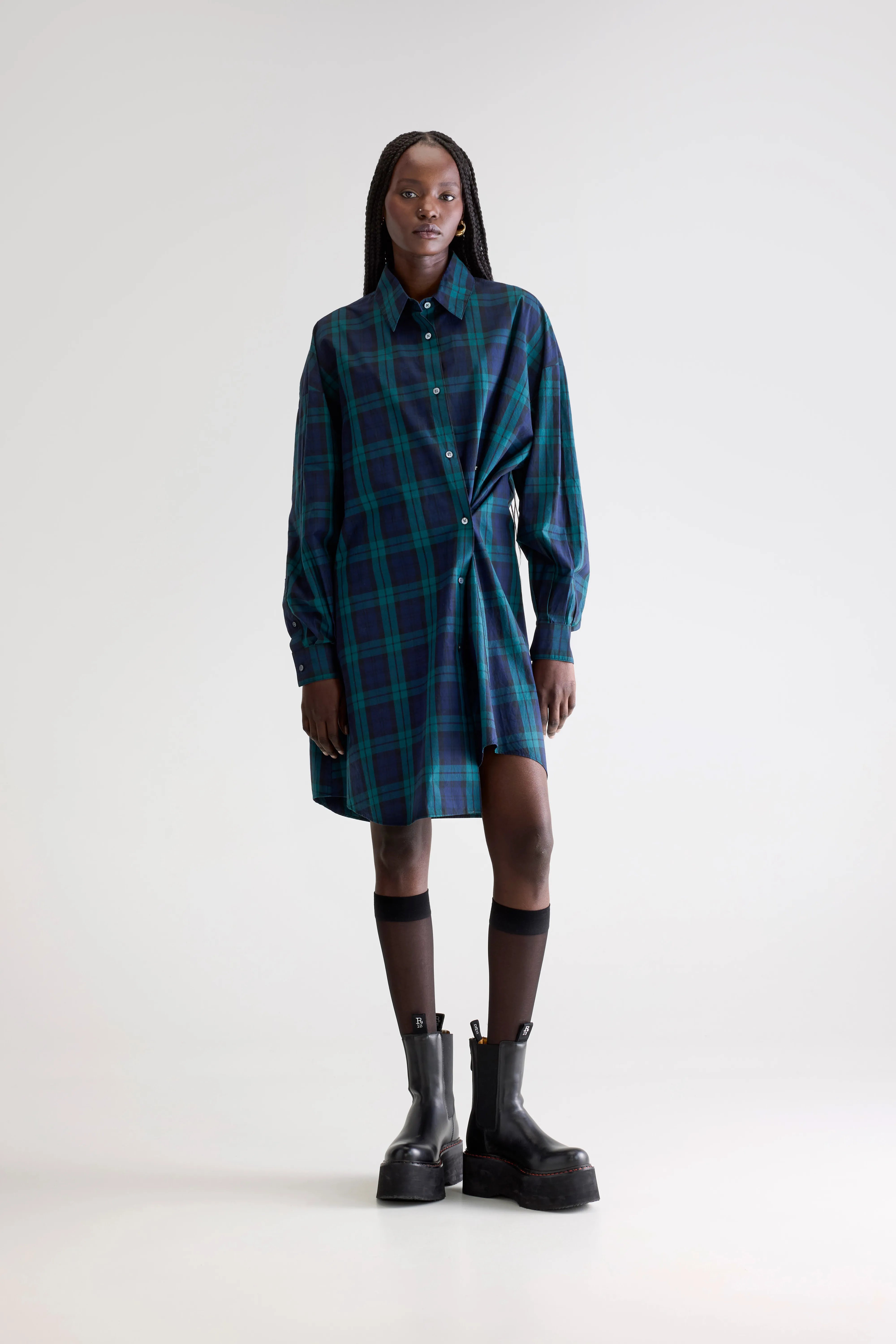 Robe-chemise Grappa - Check e Pour Femme | Bellerose