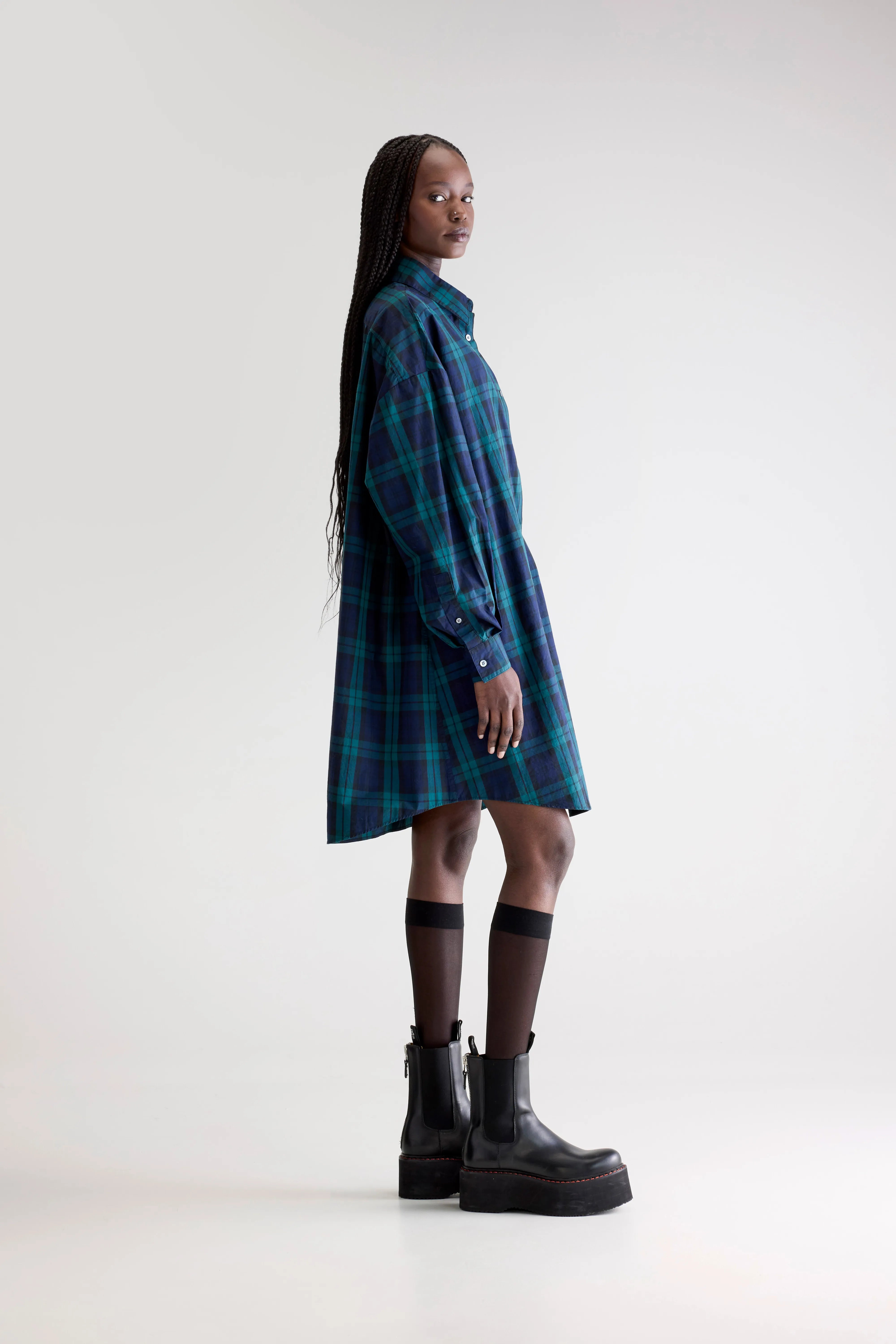 Robe-chemise Grappa - Check e Pour Femme | Bellerose