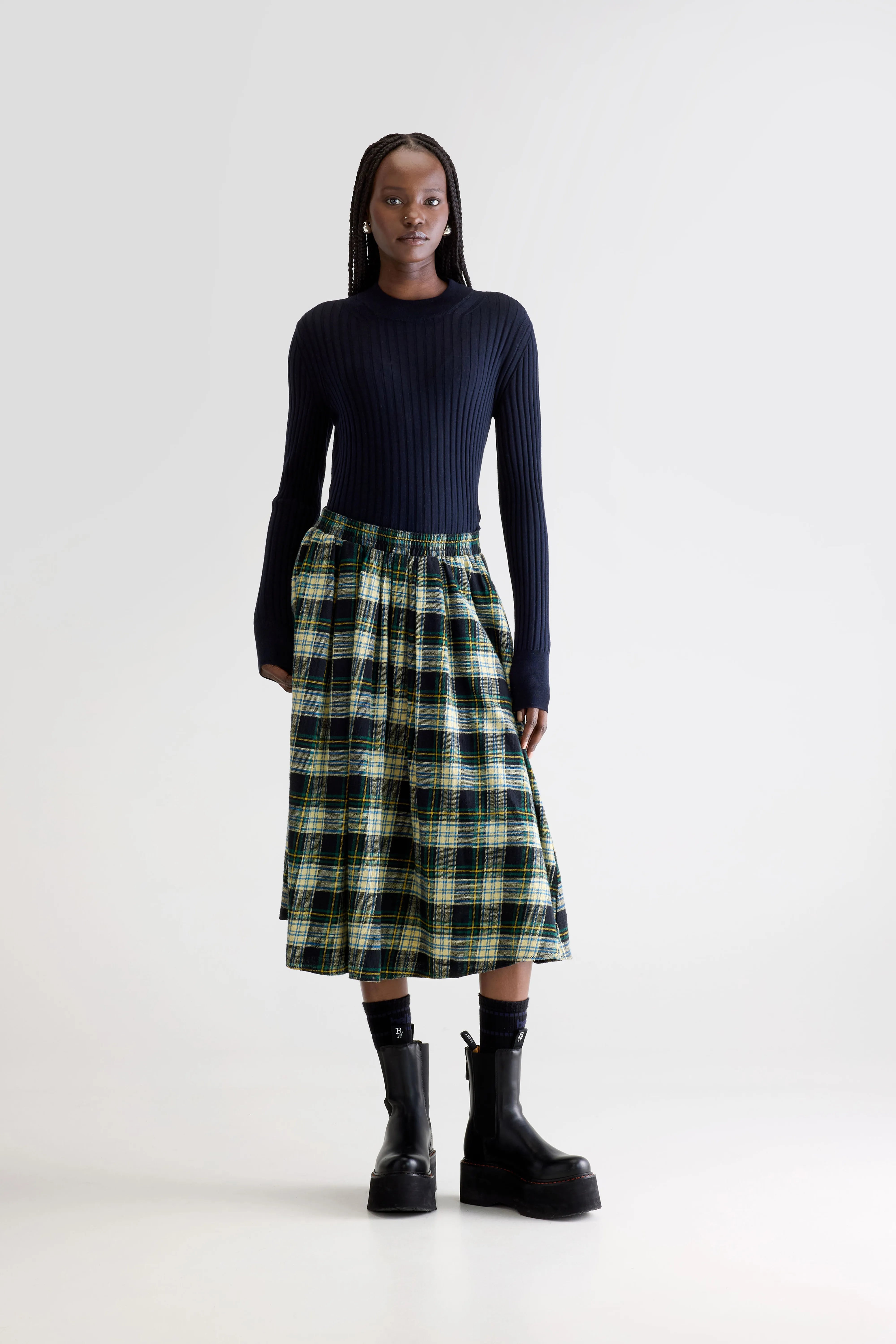 Woogie Midi A-line Skirt - Check a For Women | Bellerose