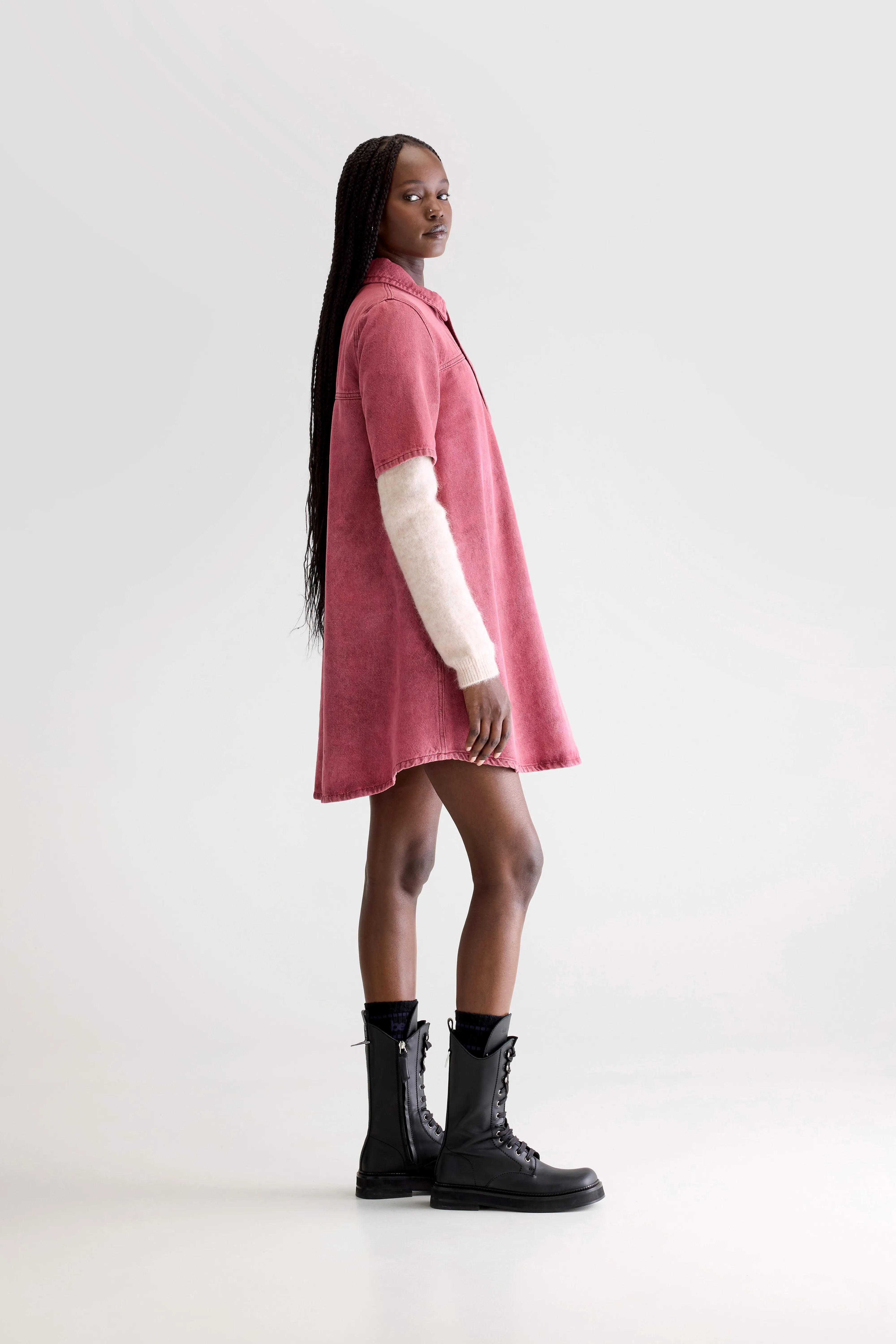 Robe En Jean Paprika - Wine stone Pour Femme | Bellerose