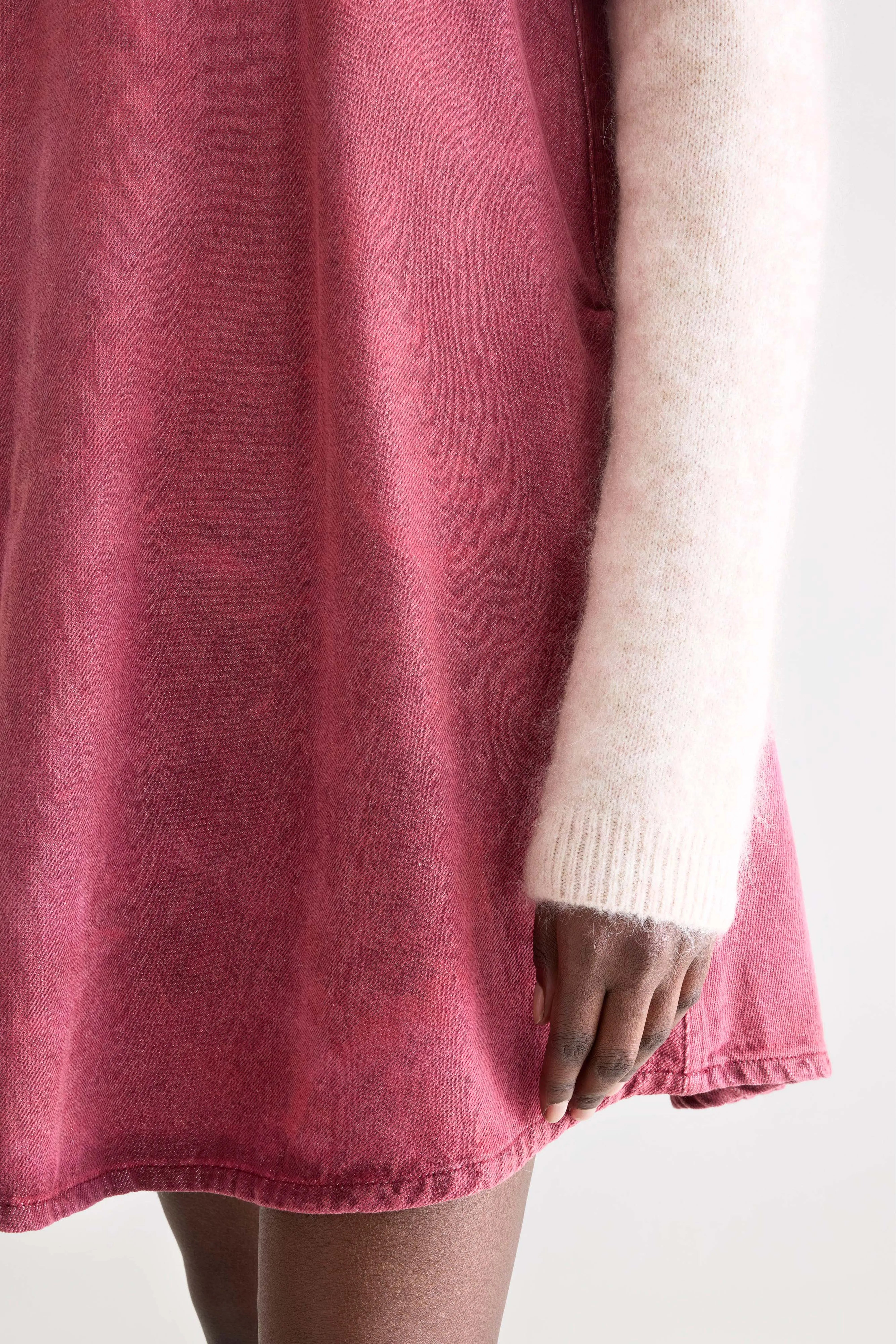 Paprika denim jurk (252 / W / WINE STONE)