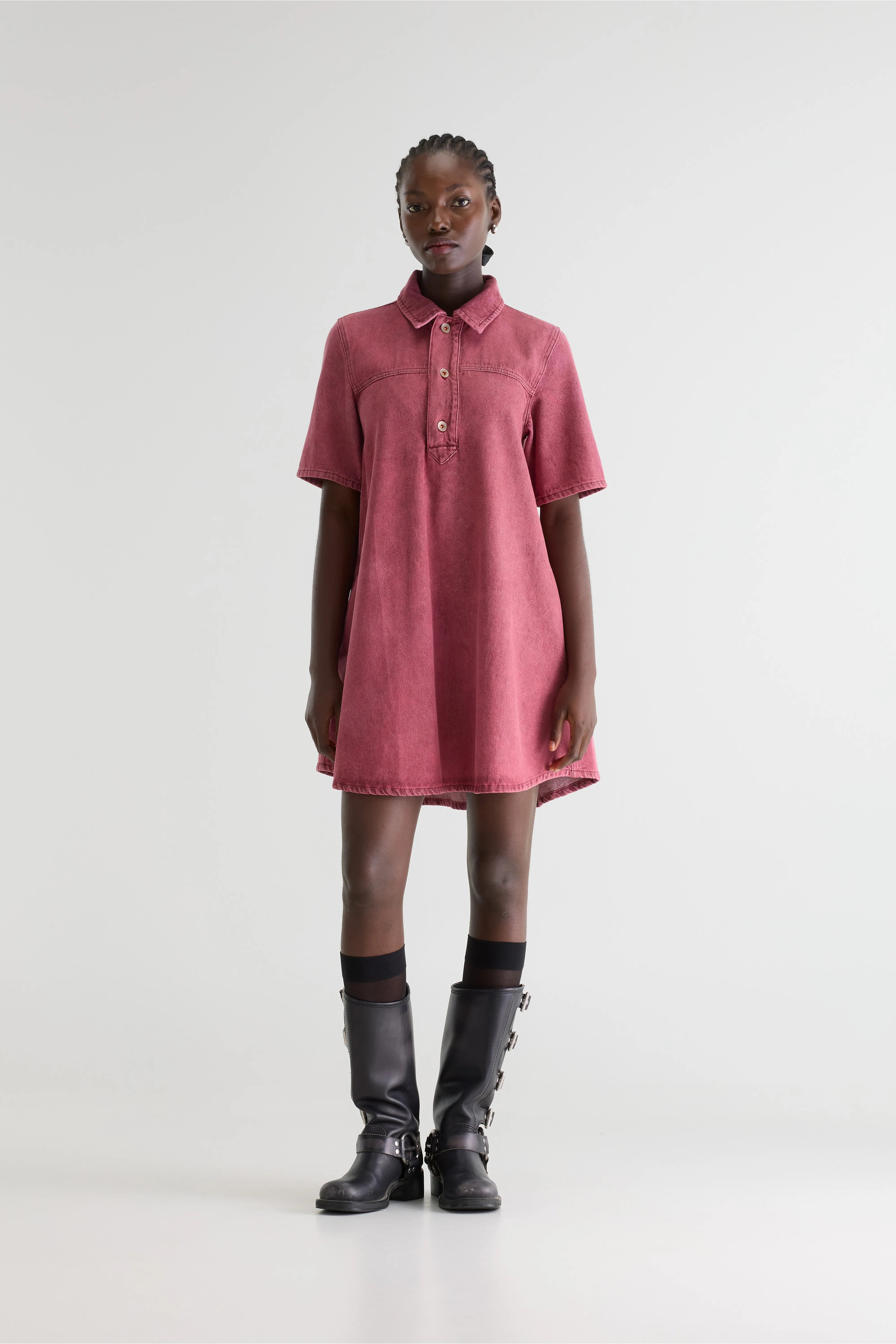 Robe En Jean Paprika - Wine stone Pour Femme | Bellerose