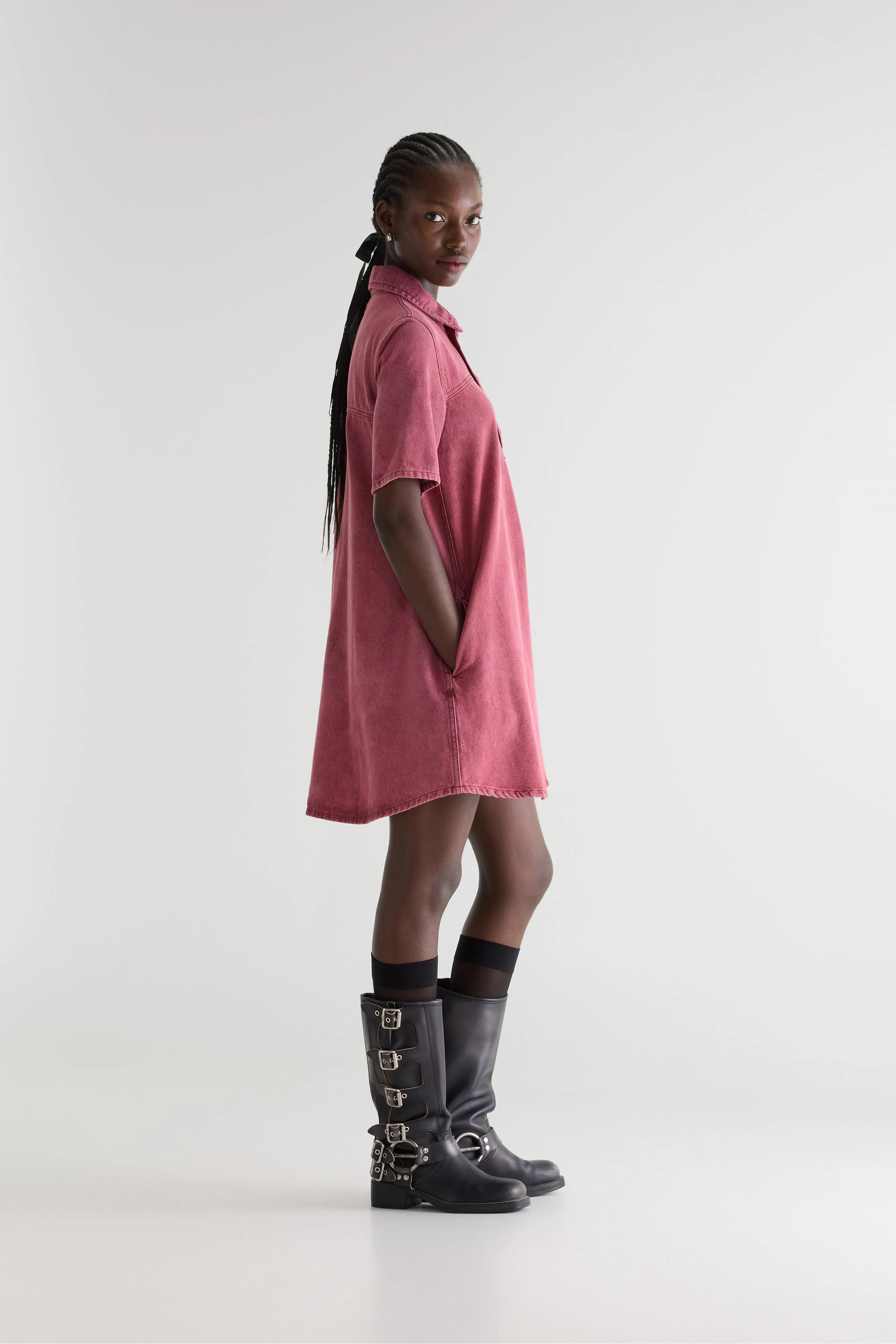 Robe En Jean Paprika - Wine stone Pour Femme | Bellerose