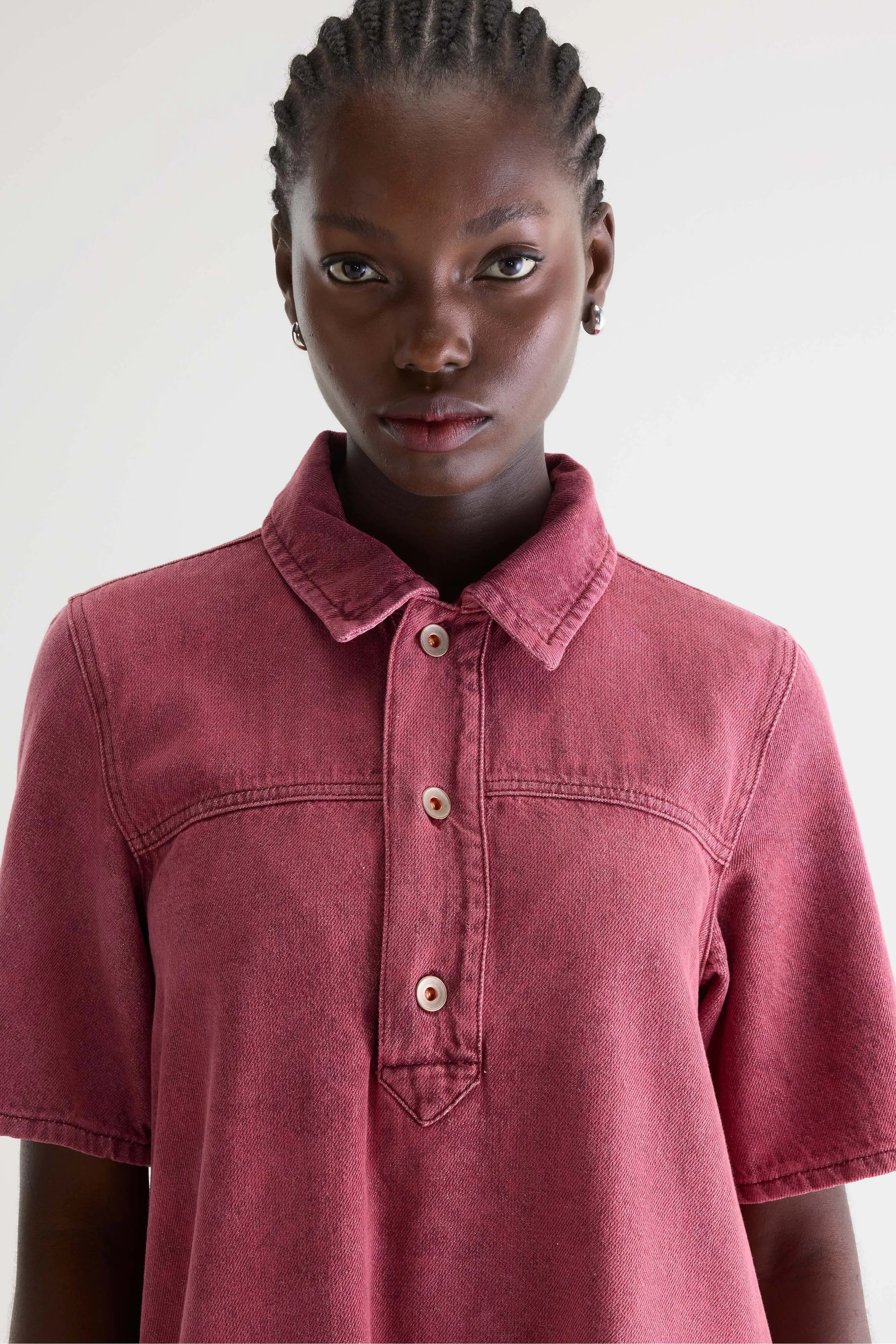 Robe En Jean Paprika - Wine stone Pour Femme | Bellerose