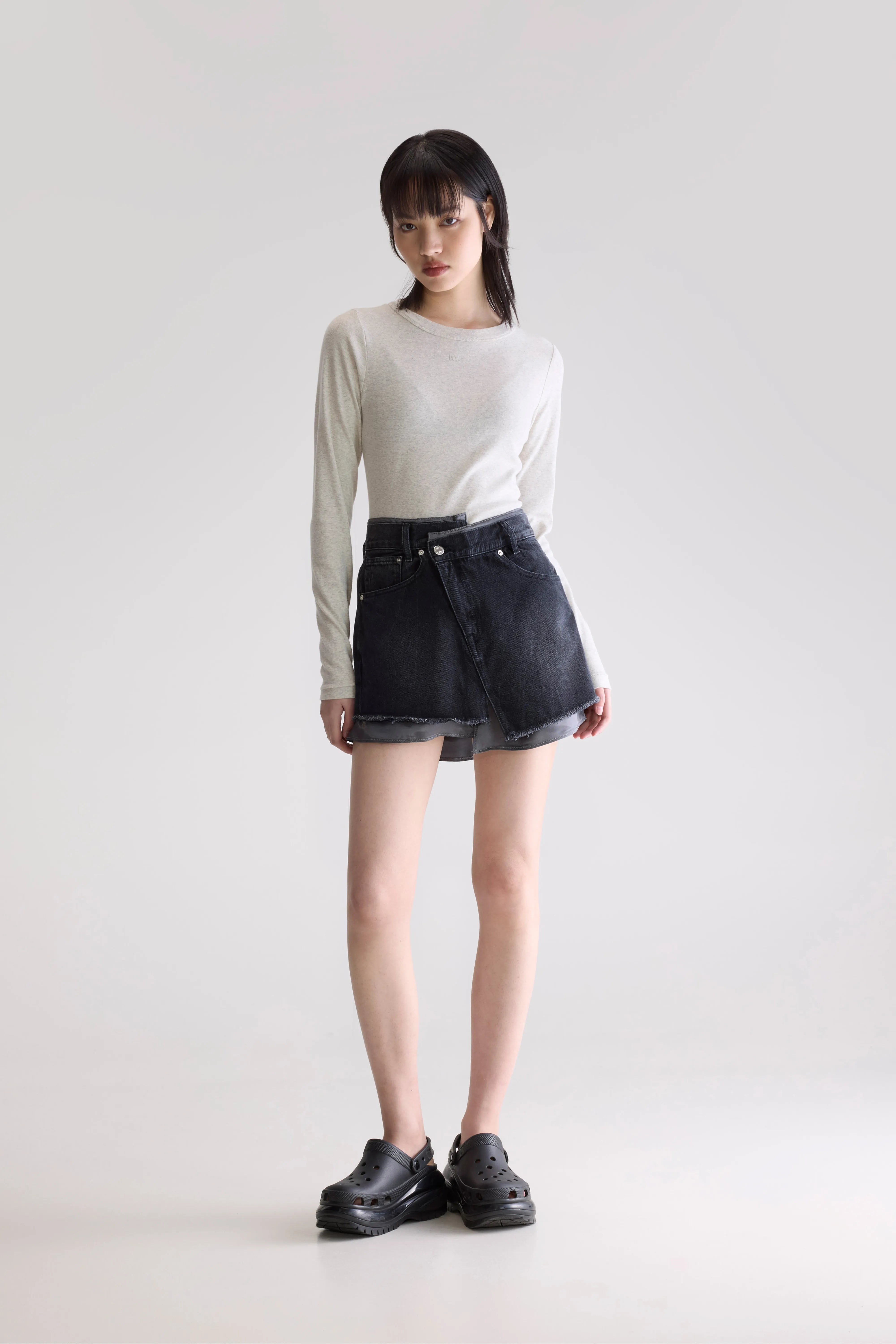 Prissy Mini Skirt - Used black For Women | Bellerose
