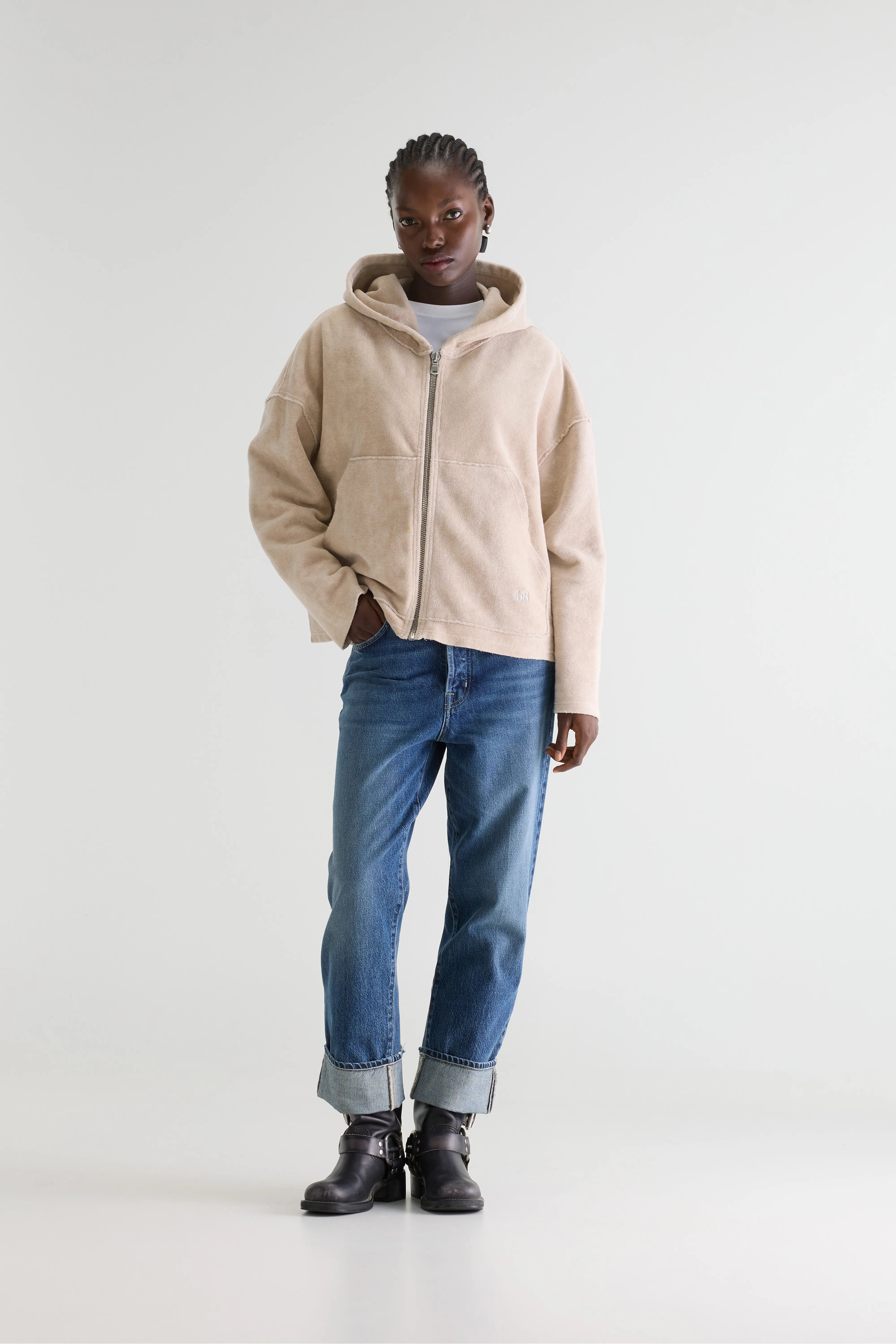 Fannel Terry Hoodie - Stone For Women | Bellerose