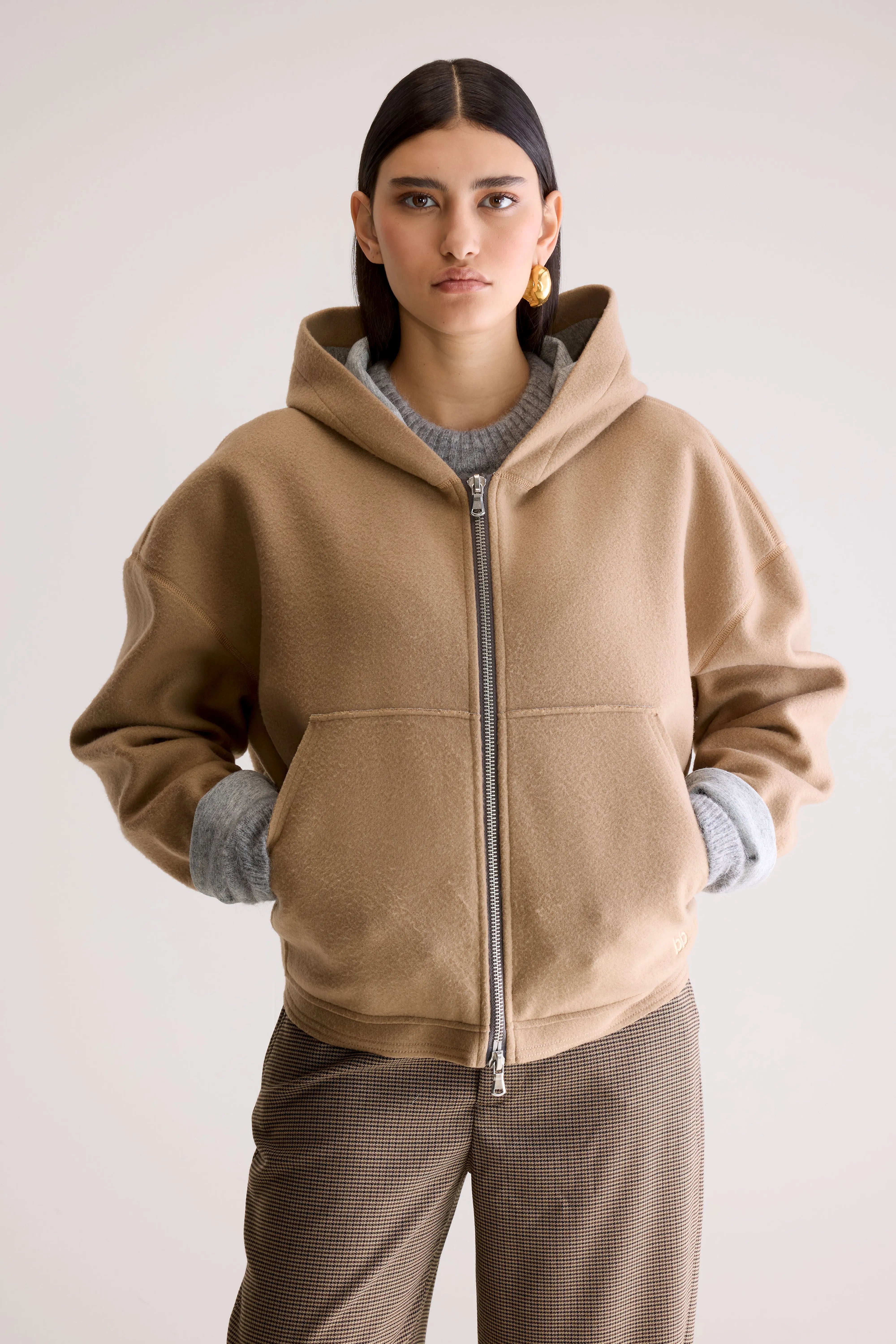 Fannel hooded sweatshirt (252 / W / SOIL)