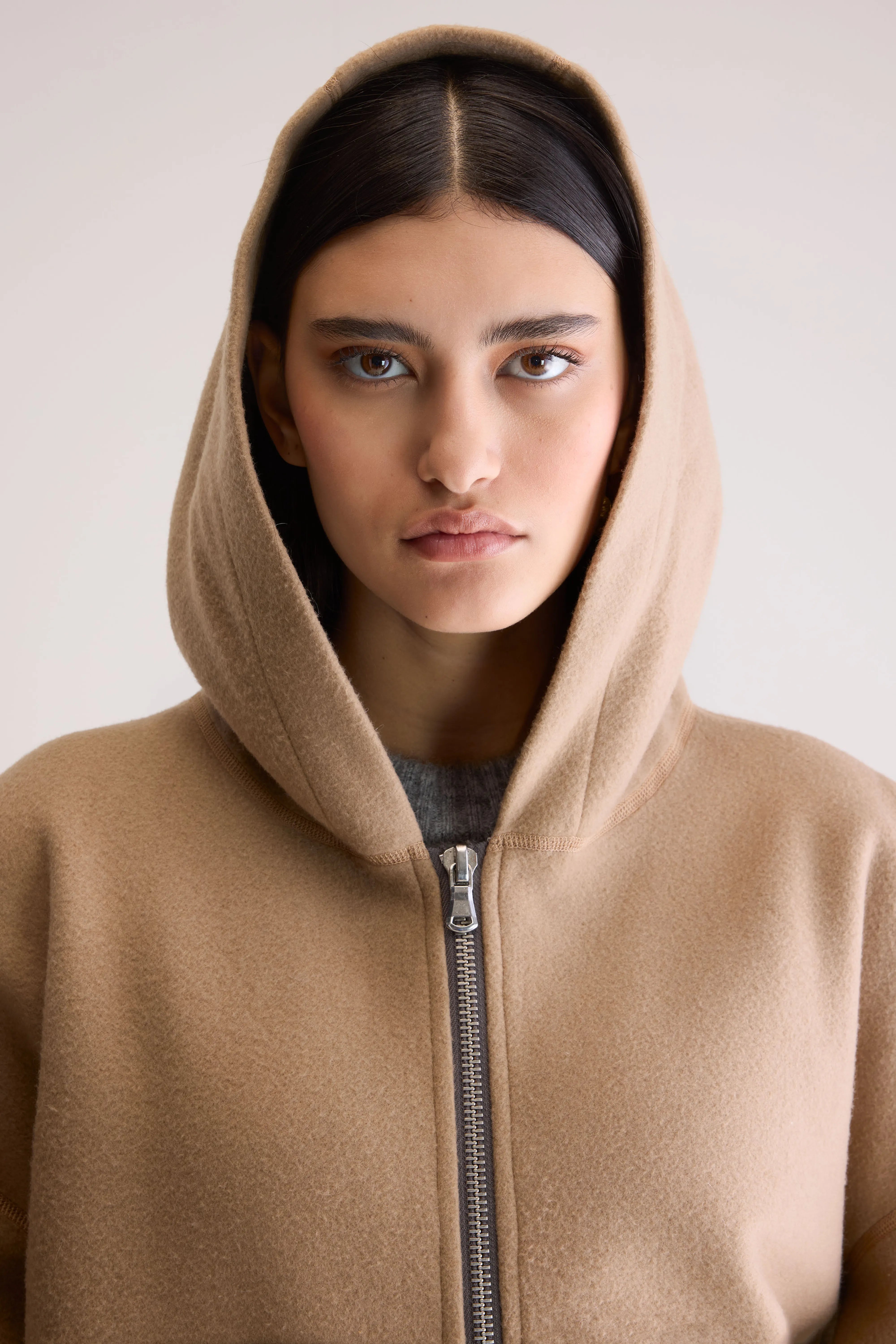 Fannel hooded sweatshirt (252 / W / SOIL)