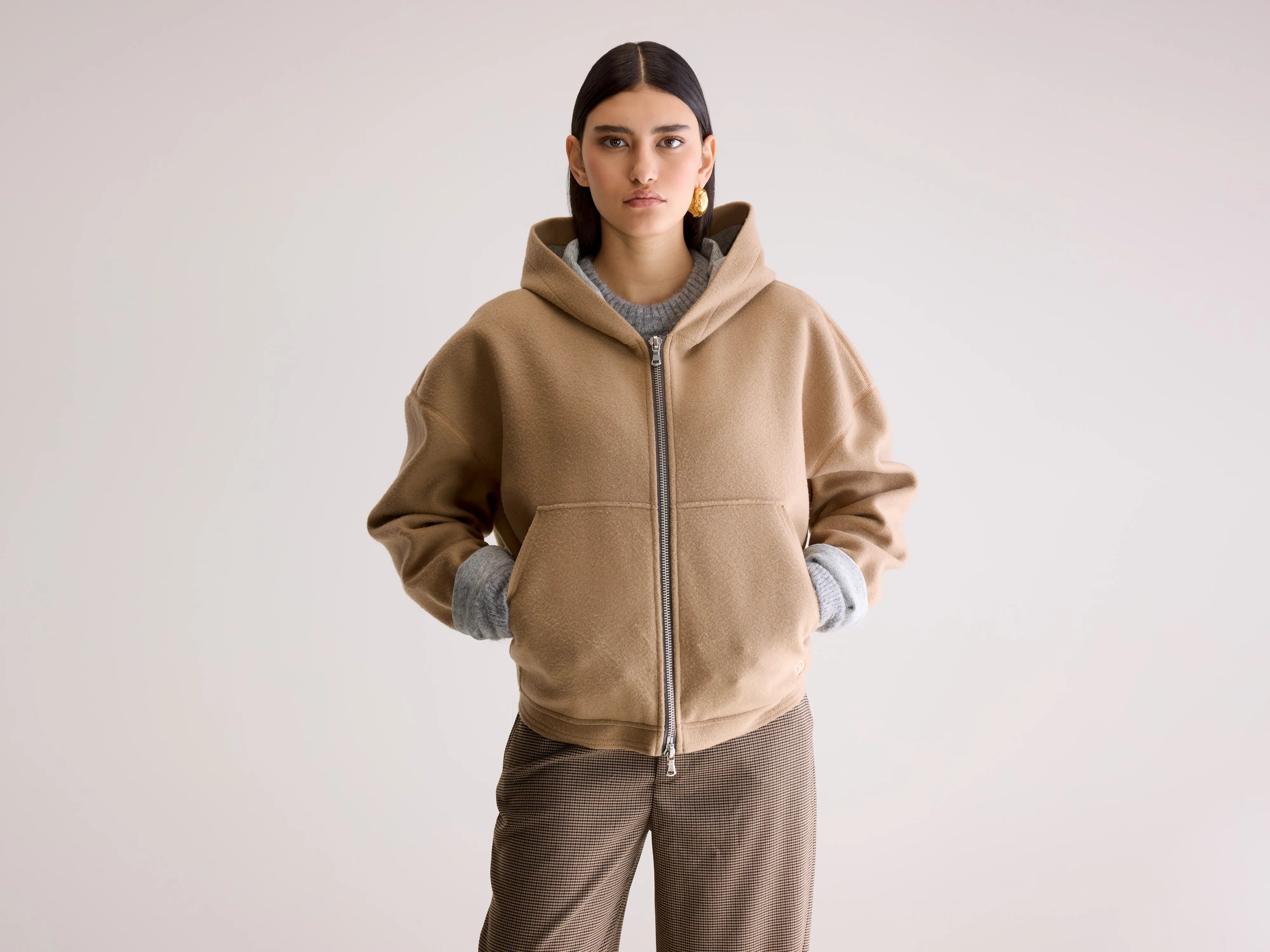 Fannel hooded sweatshirt (252 / W / SOIL)
