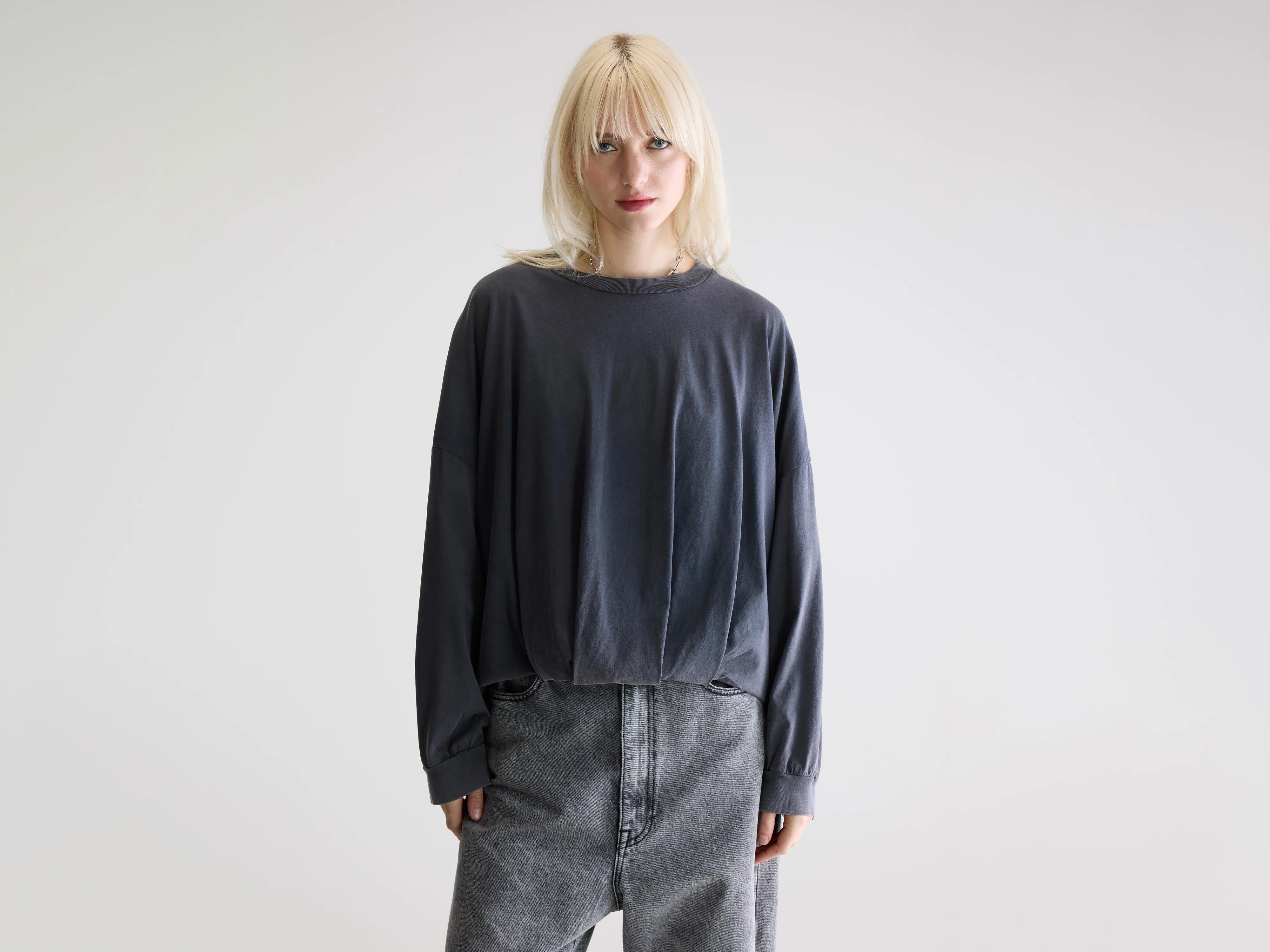 Flam long-sleeve t-shirt (252 / W / BLACK BEAUTY)