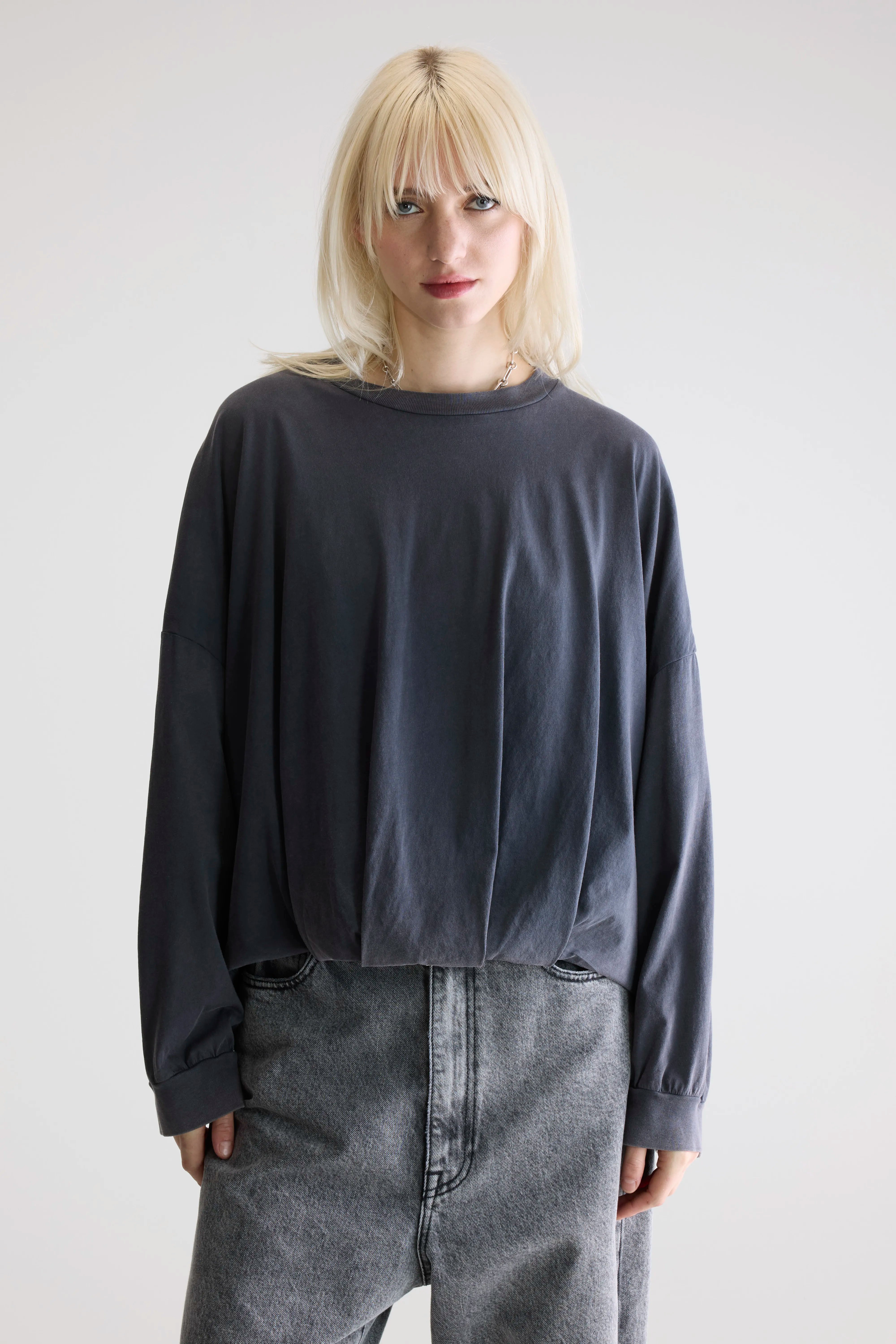 Flam t-shirt met lange mouwen (252 / W / BLACK BEAUTY)