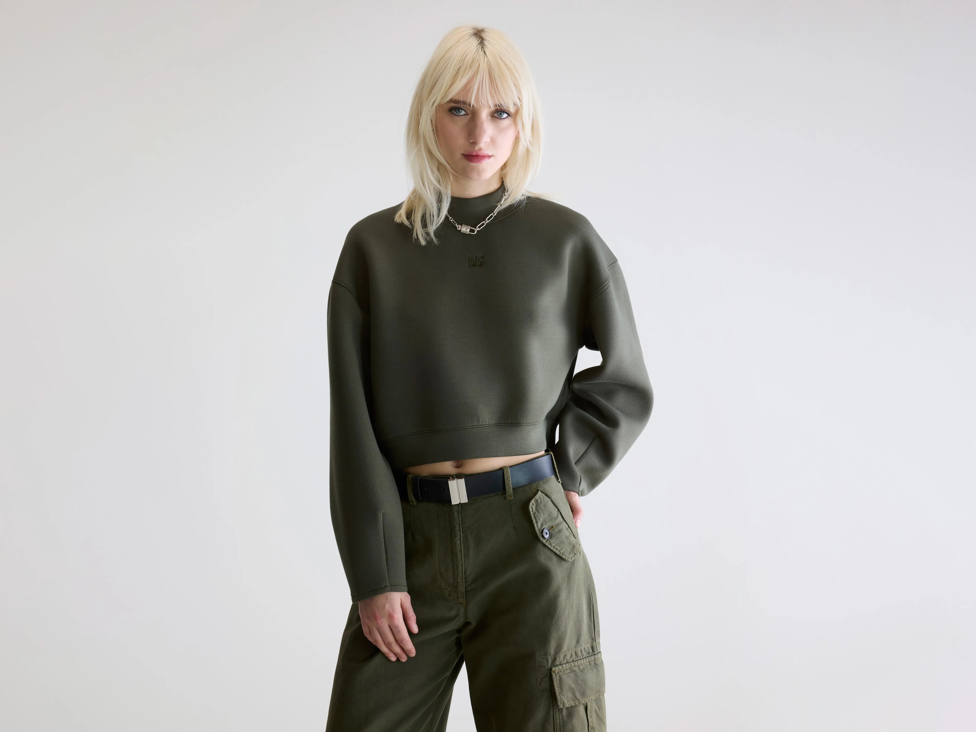 Tashi cropped sweatshirt (252 / W / FOREST)