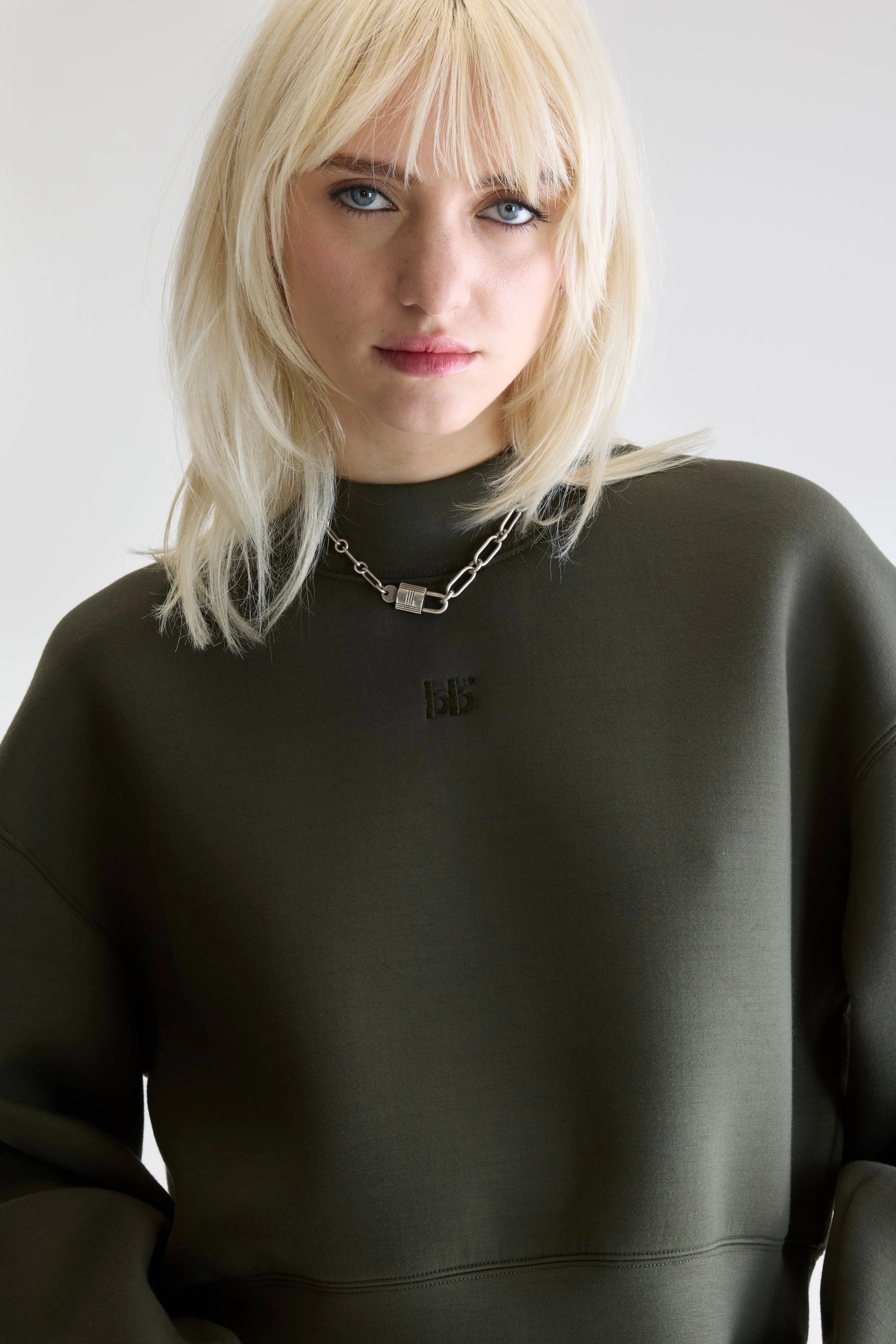 Tashi Cropped Sweatshirt - Forest For Women | Bellerose