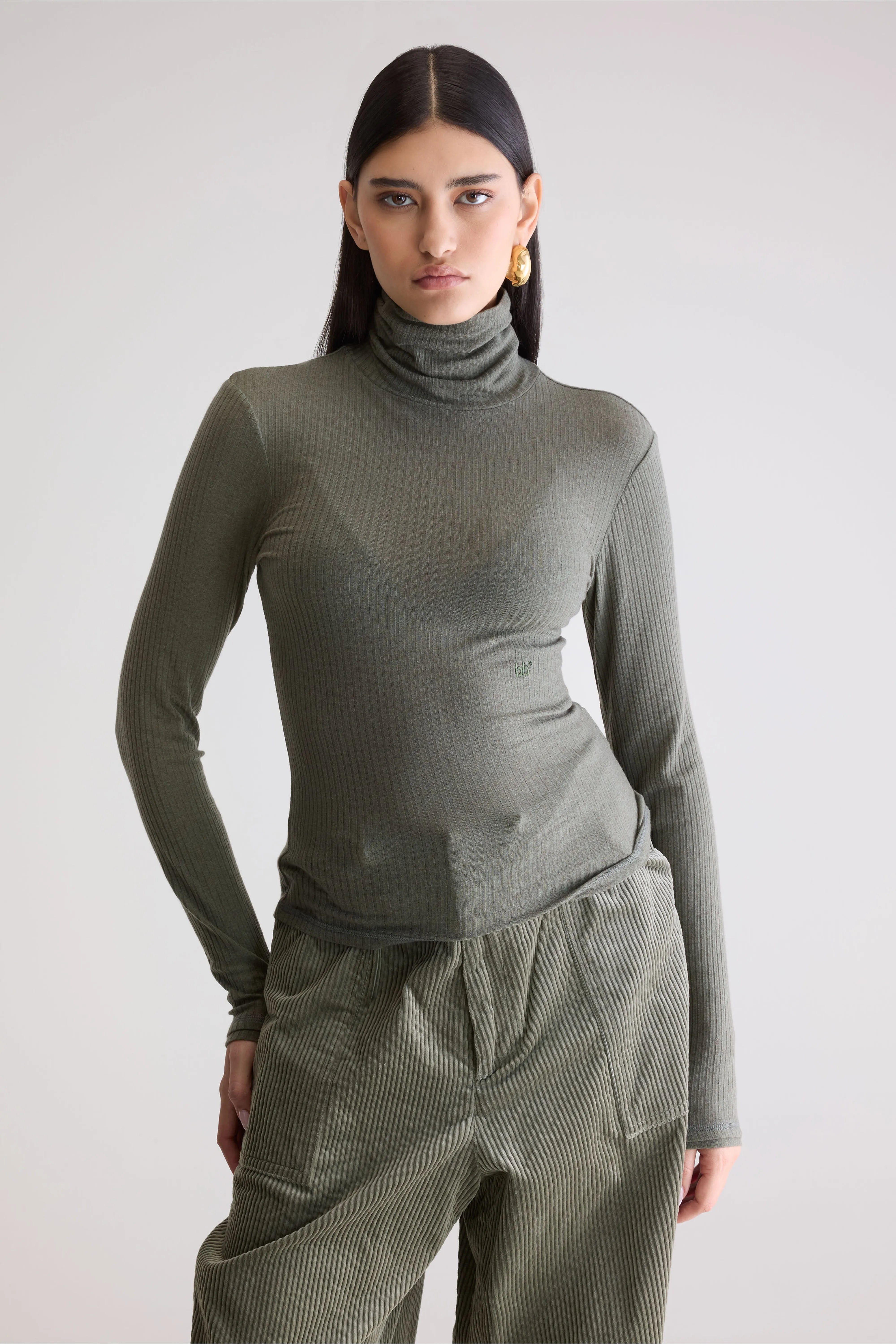 Vinay Fitted T-shirt - Sage For Women | Bellerose