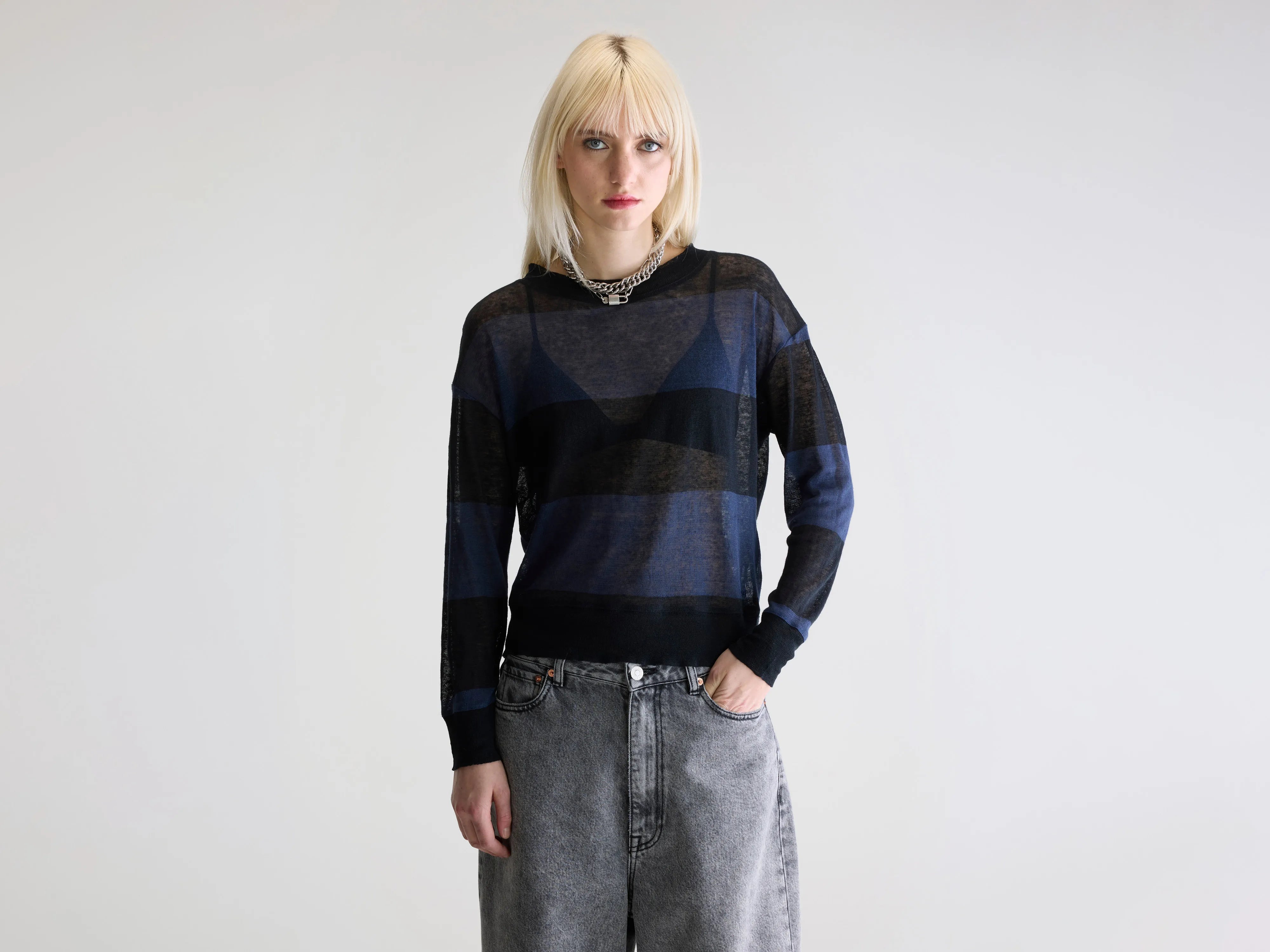 Senia relaxed t-shirt (252 / W / STRIPE B)