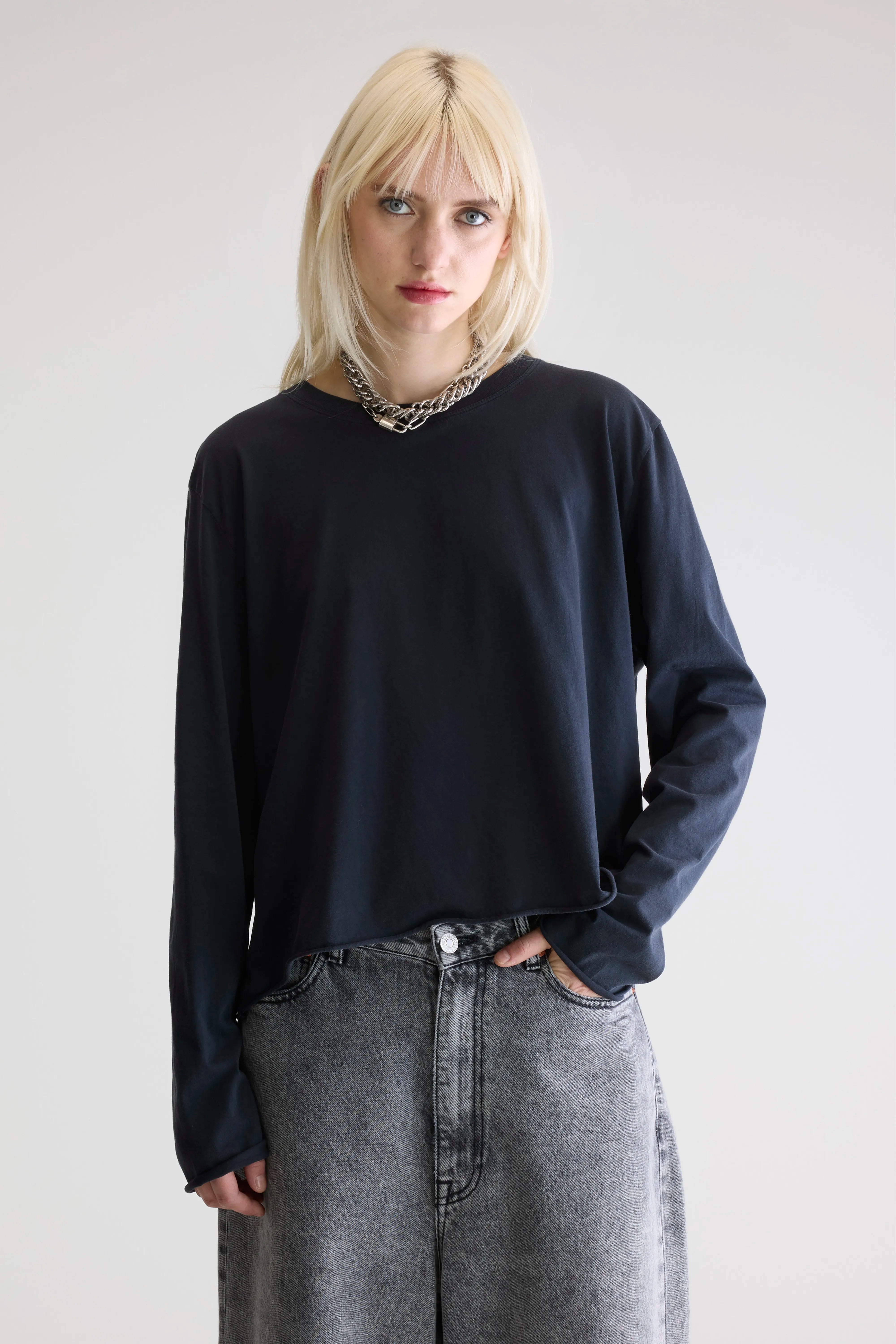 Fercy Long-sleeve T-shirt - Black blue For Women | Bellerose