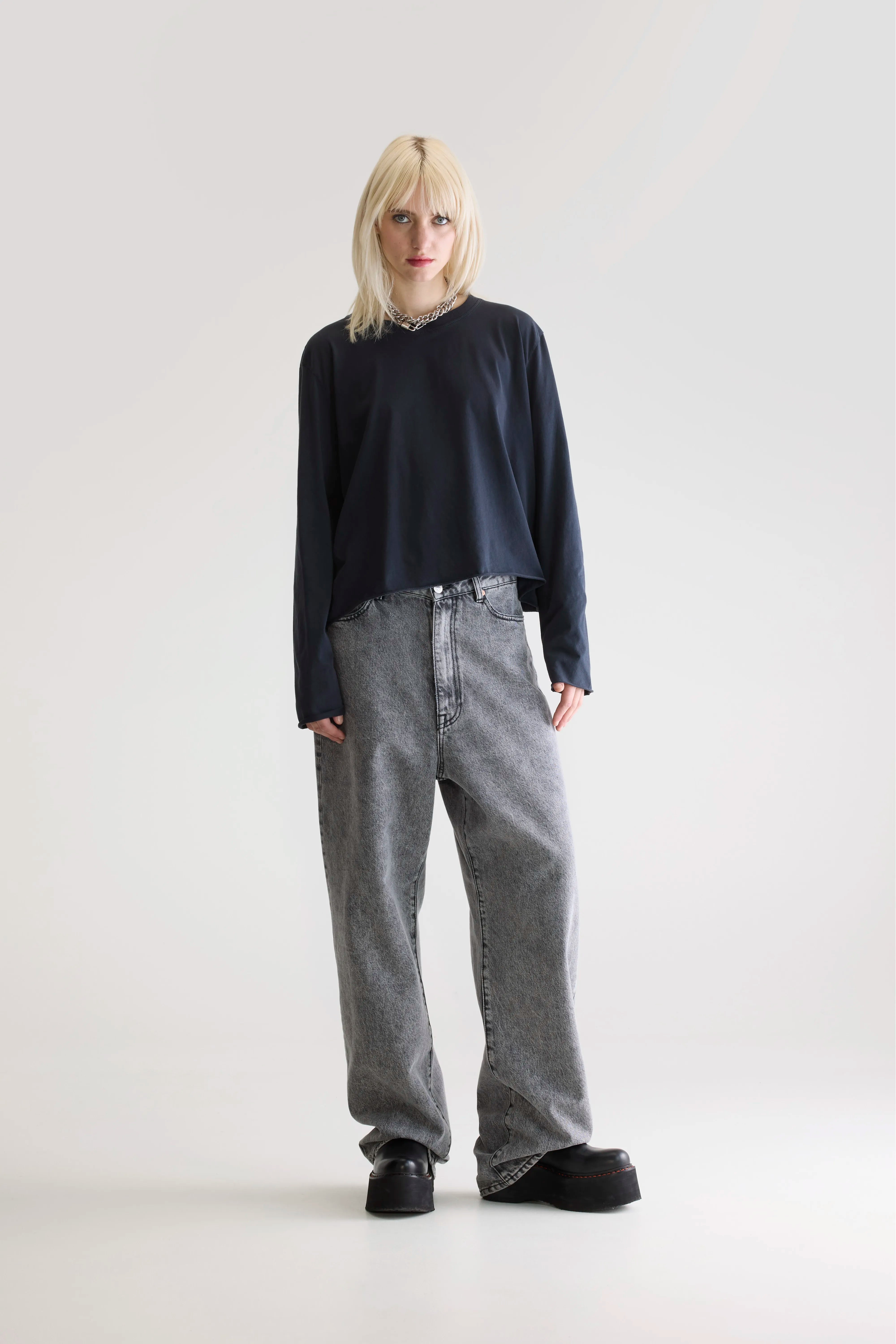 Fercy Long-sleeve T-shirt - Black blue For Women | Bellerose