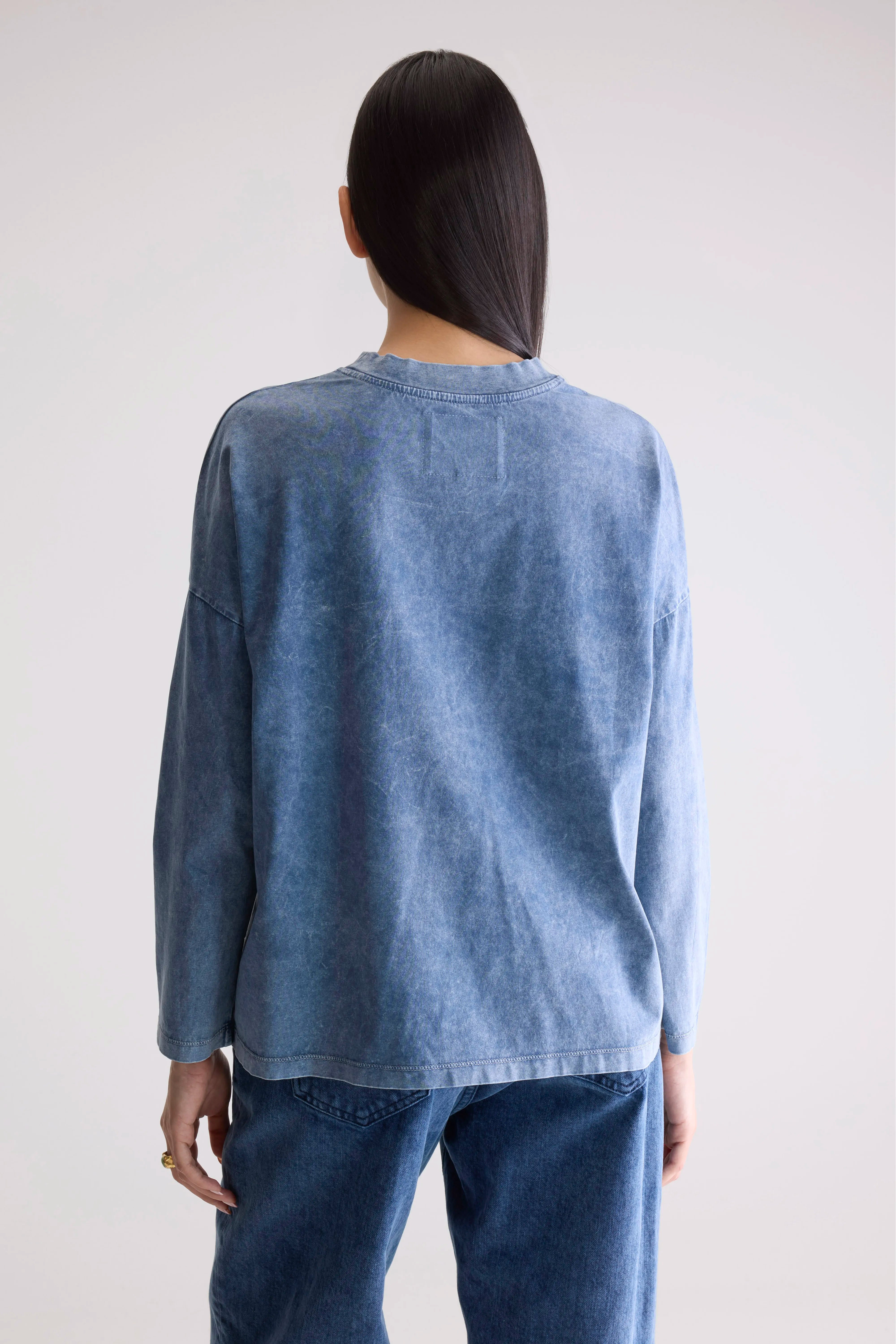 Filio Long Sleeve T-shirt - Blue jeans For Women | Bellerose
