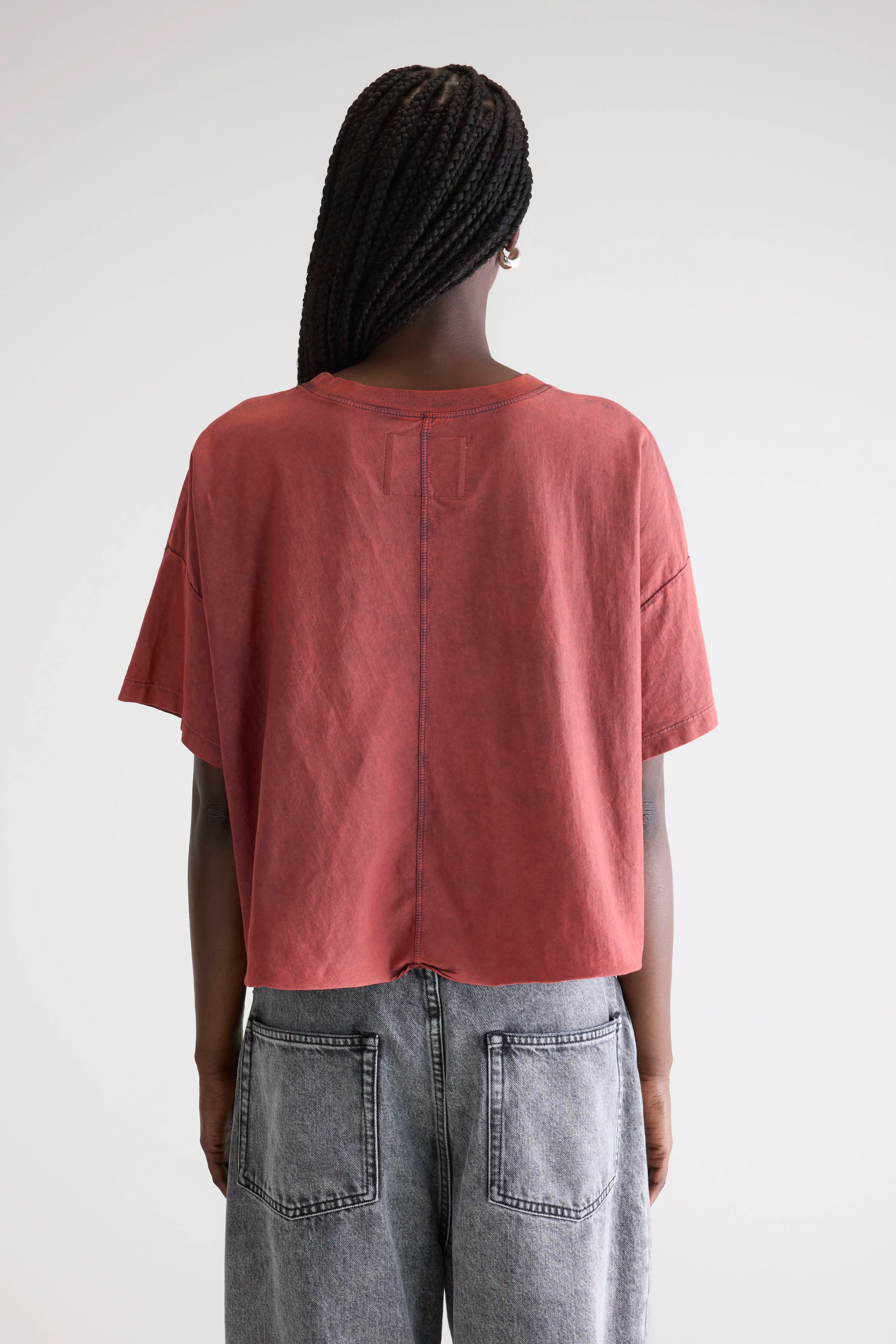 Farpy Cropped T-shirt - Wine Voor Dames | Bellerose