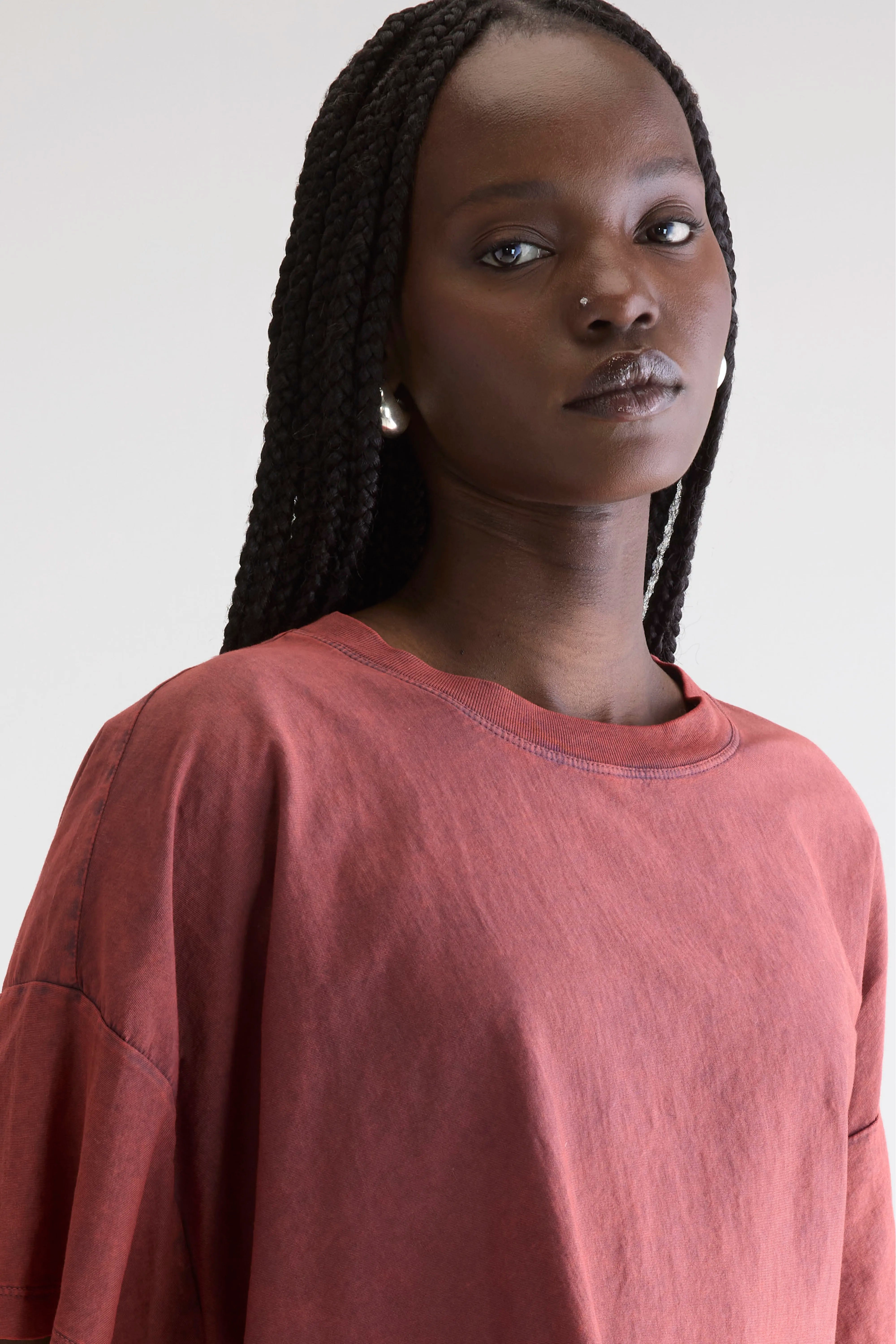 Farpy Cropped T-shirt - Wine Voor Dames | Bellerose