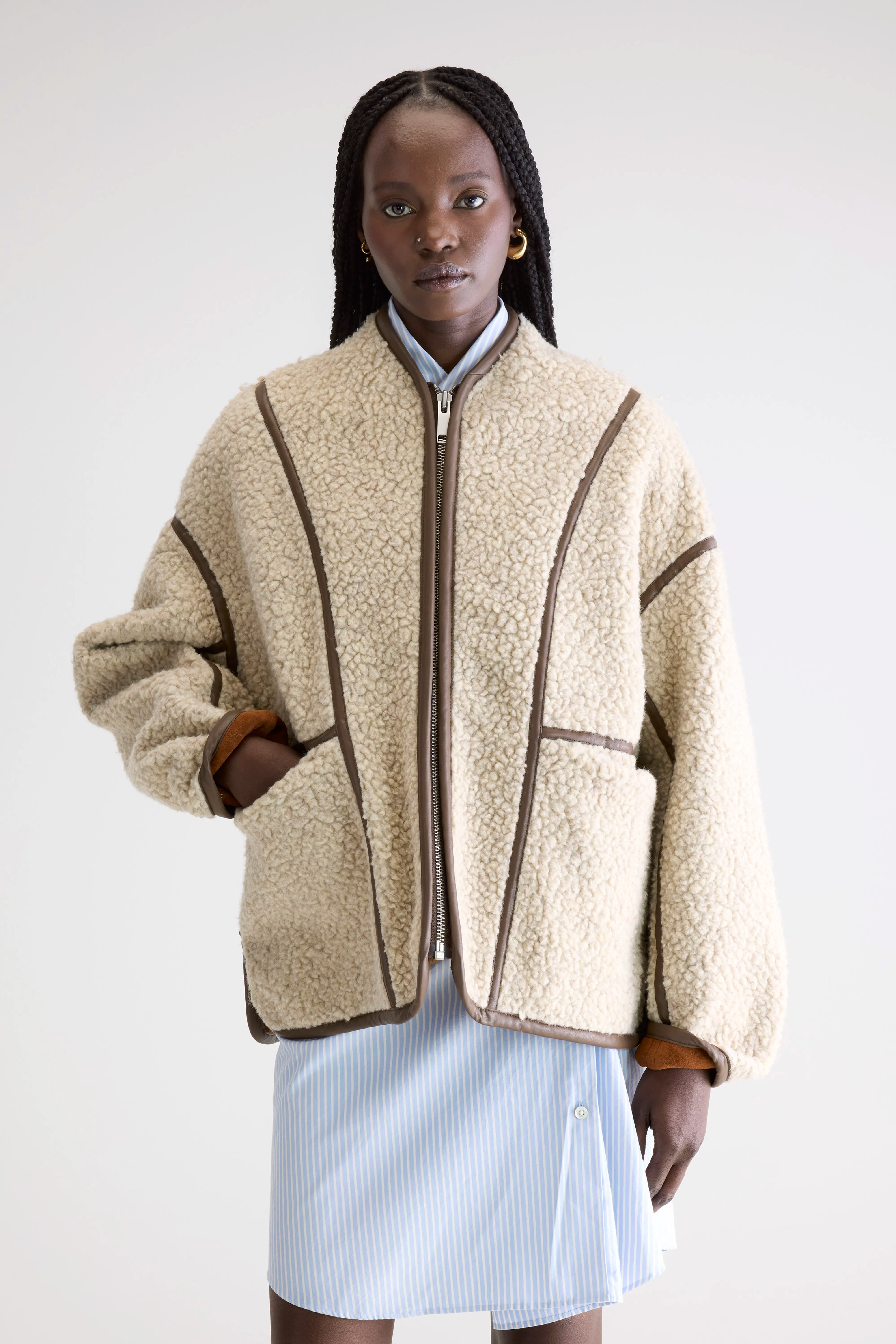 Veste En Polaire Jina - Camel / Natural Pour Femme | Bellerose