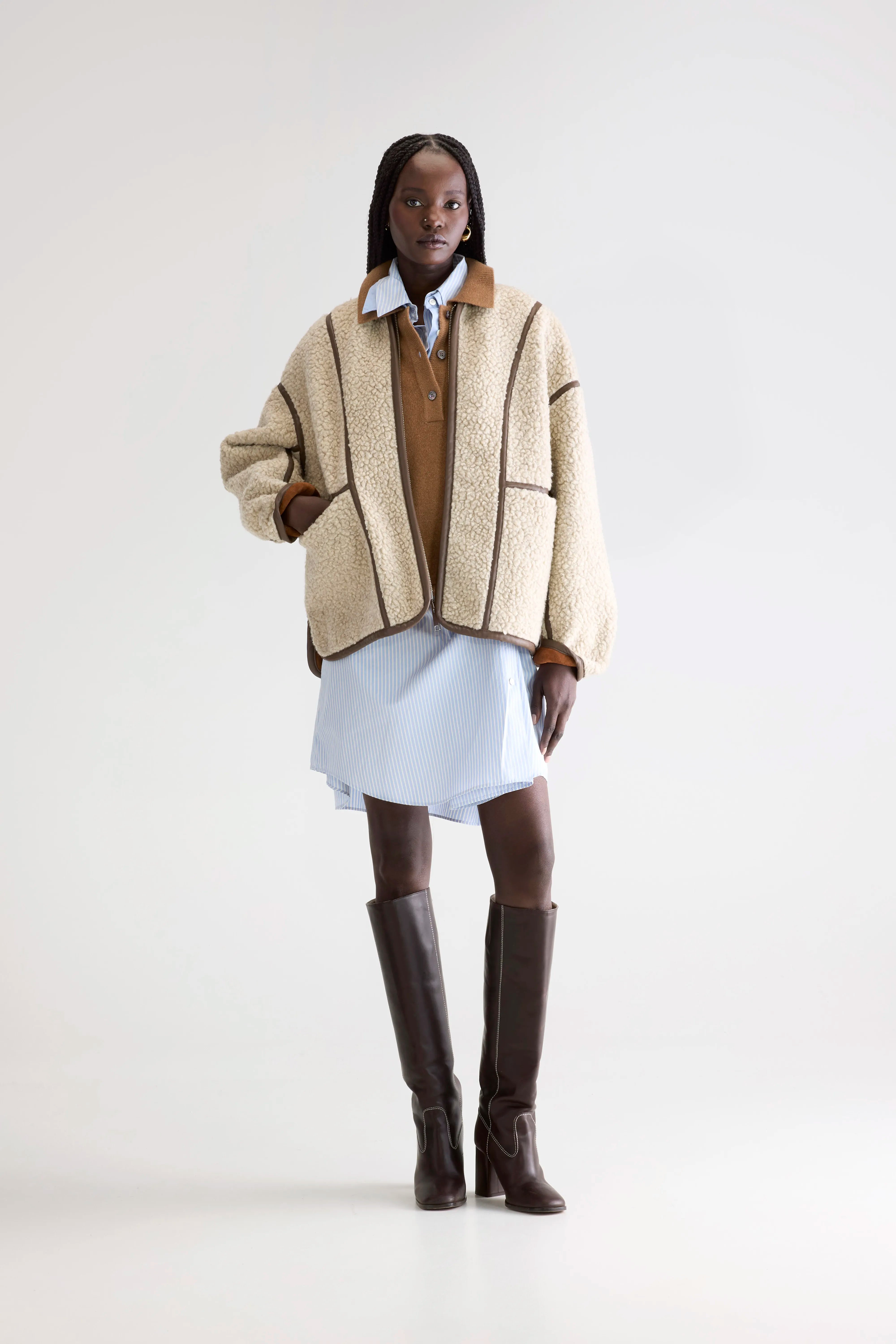 Veste En Polaire Jina - Camel / Natural Pour Femme | Bellerose