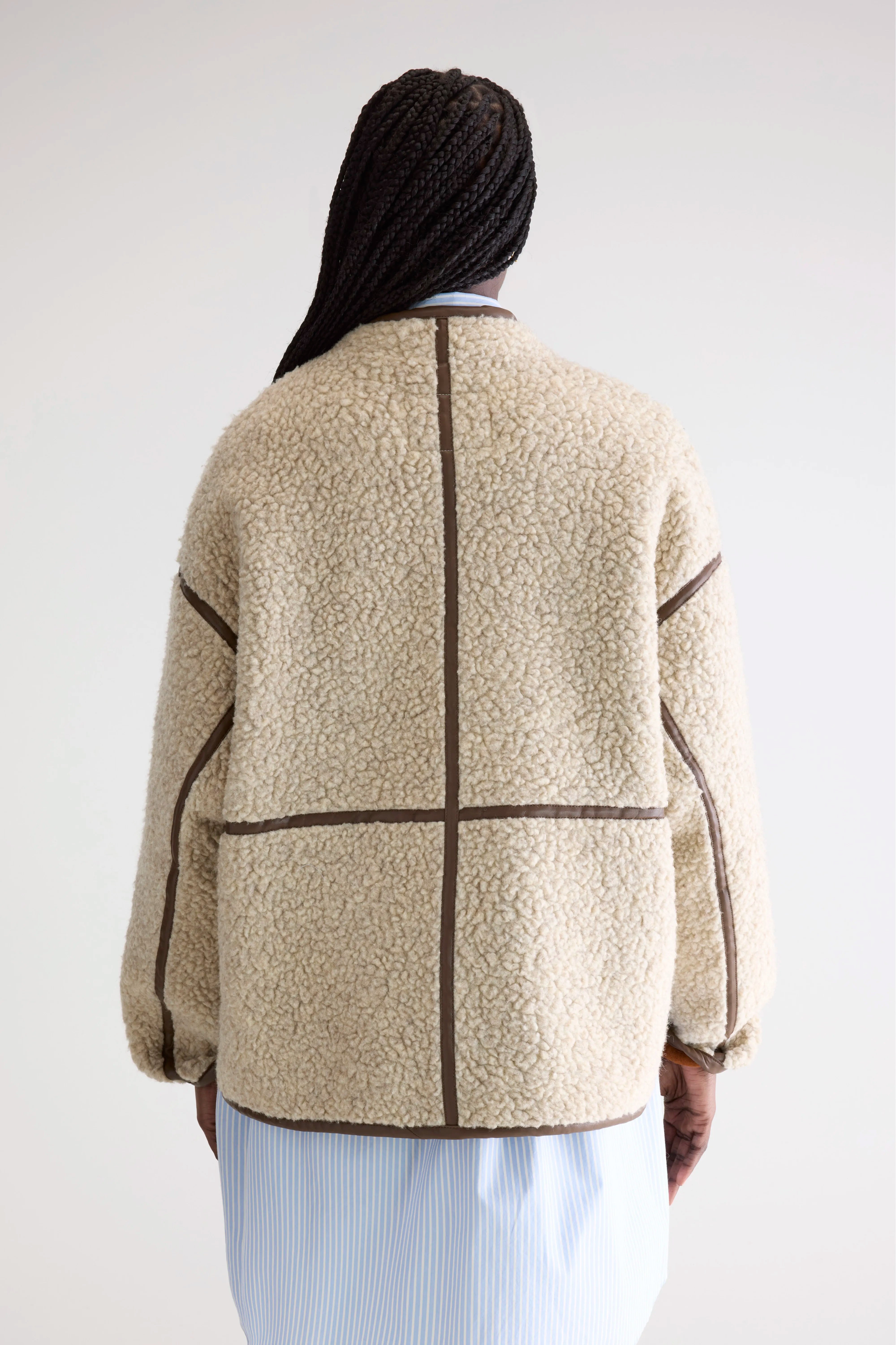 Jina Sherpa Jas - Camel / Natural Voor Dames | Bellerose
