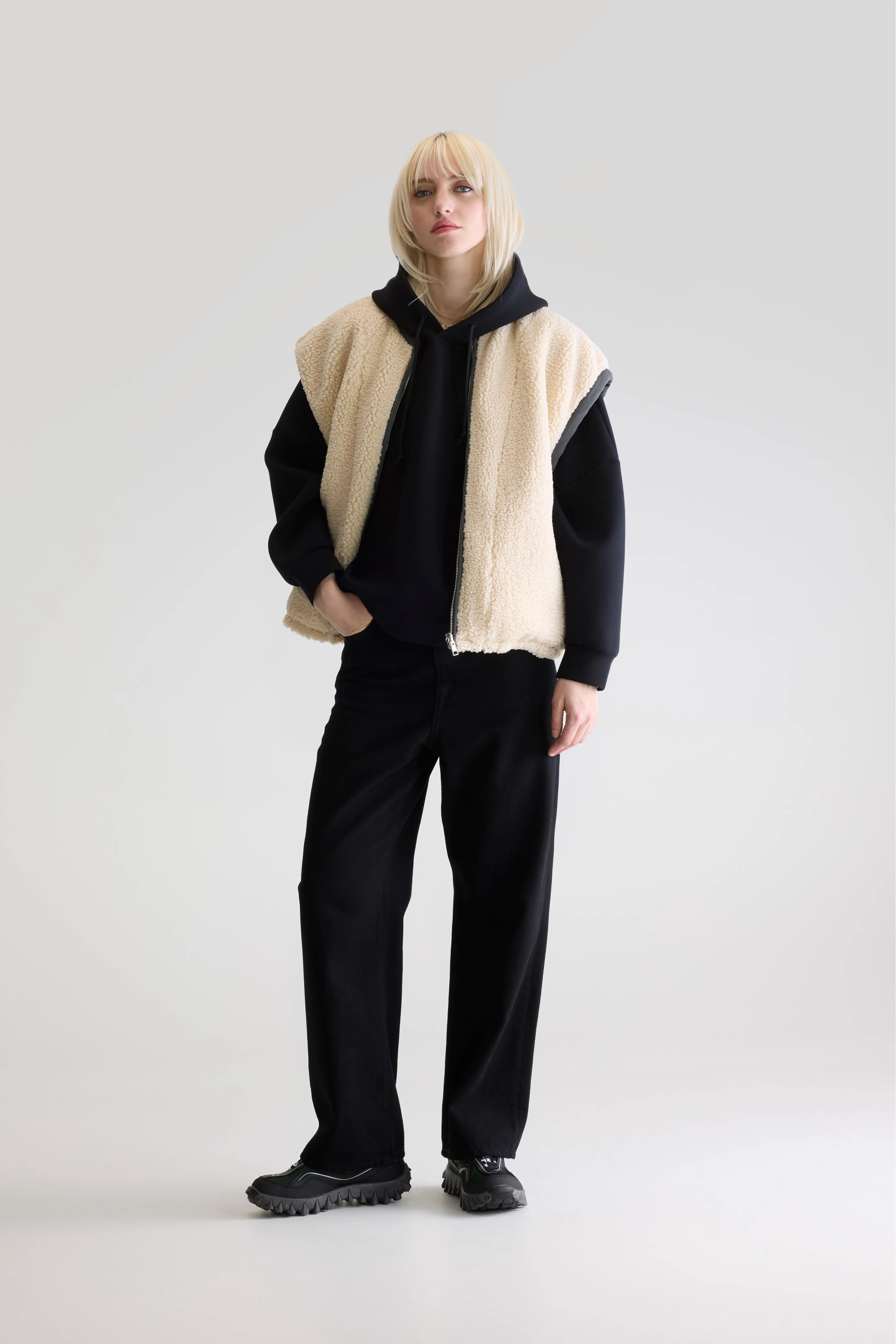 Jano Sleeveless Jacket - Cream / Worker For Women | Bellerose