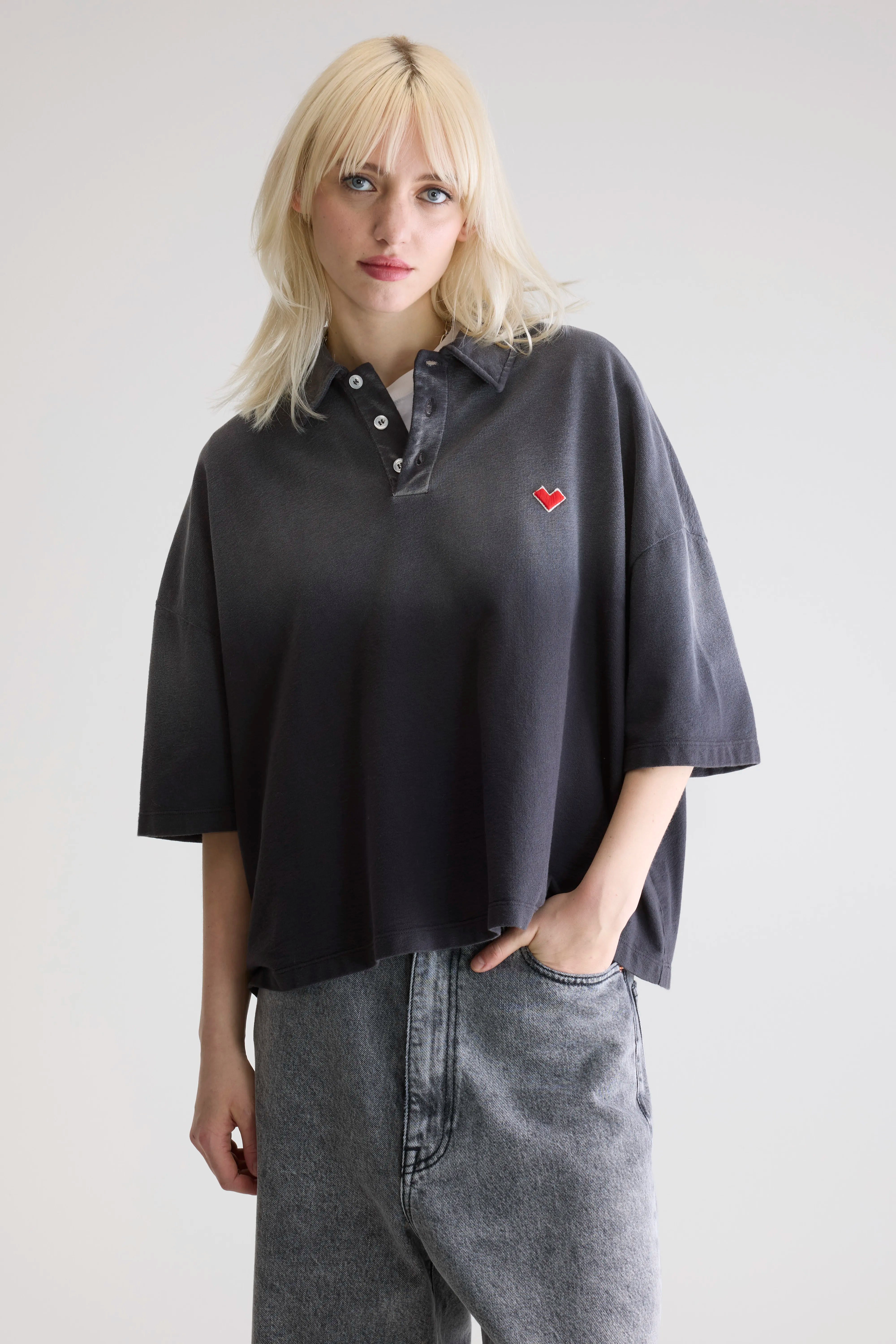 Foolo Polo Met Korte Mouwen - Black blue Voor Dames | Bellerose