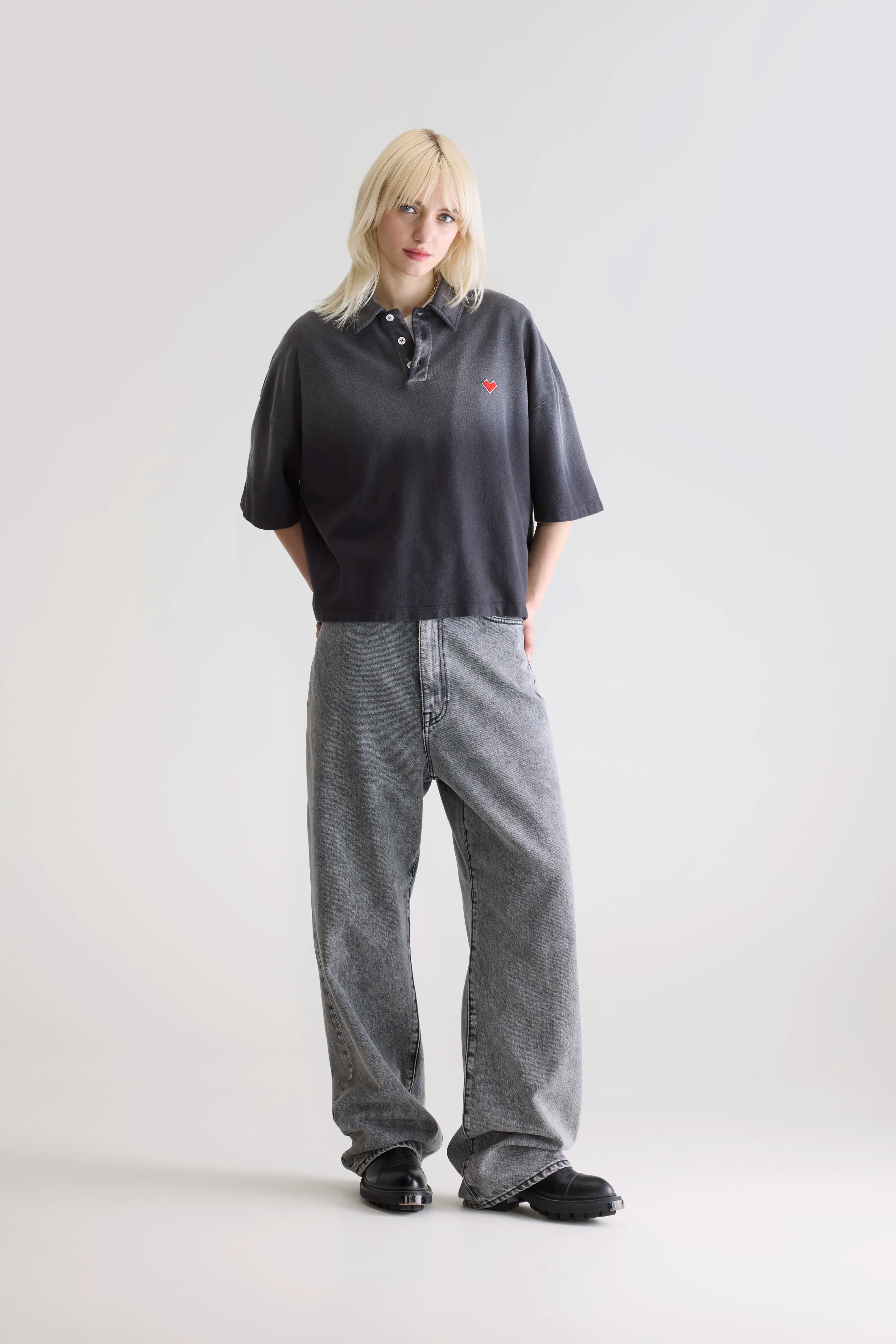 Foolo Polo Met Korte Mouwen - Black blue Voor Dames | Bellerose