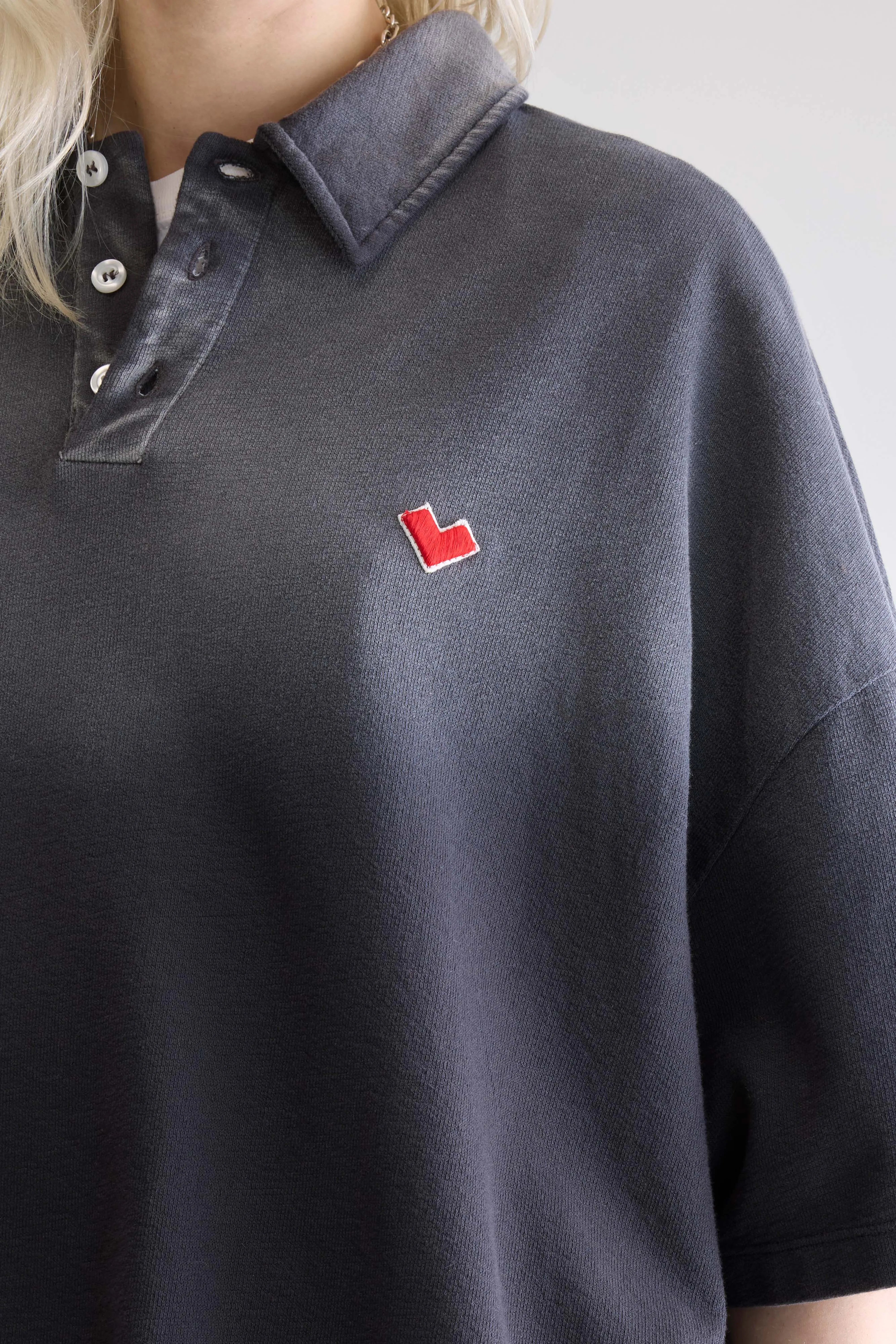 Foolo short-sleeve polo (252 / W / BLACK BLUE)