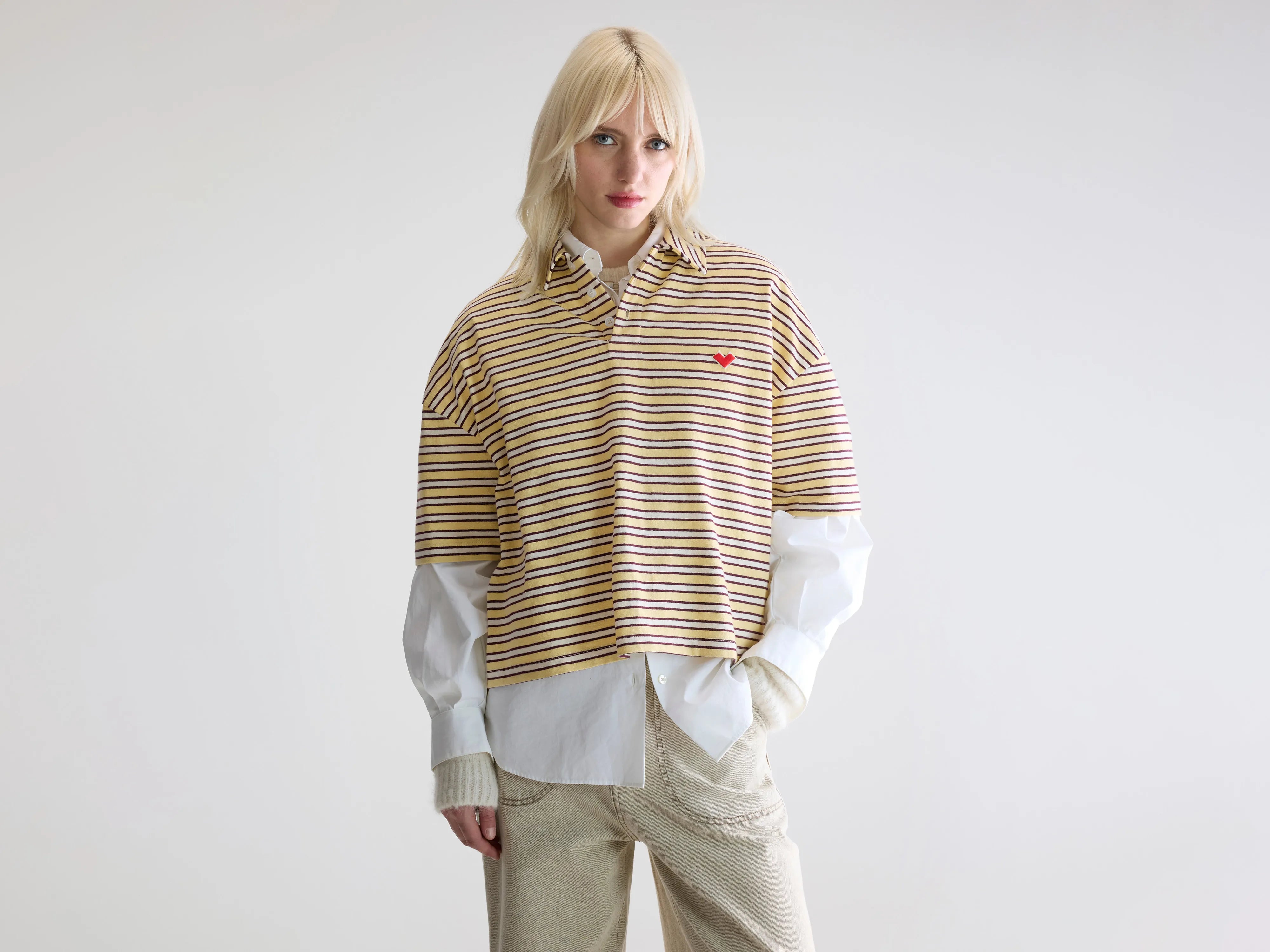 Foolo short-sleeve polo (252 / W / STRIPE A)