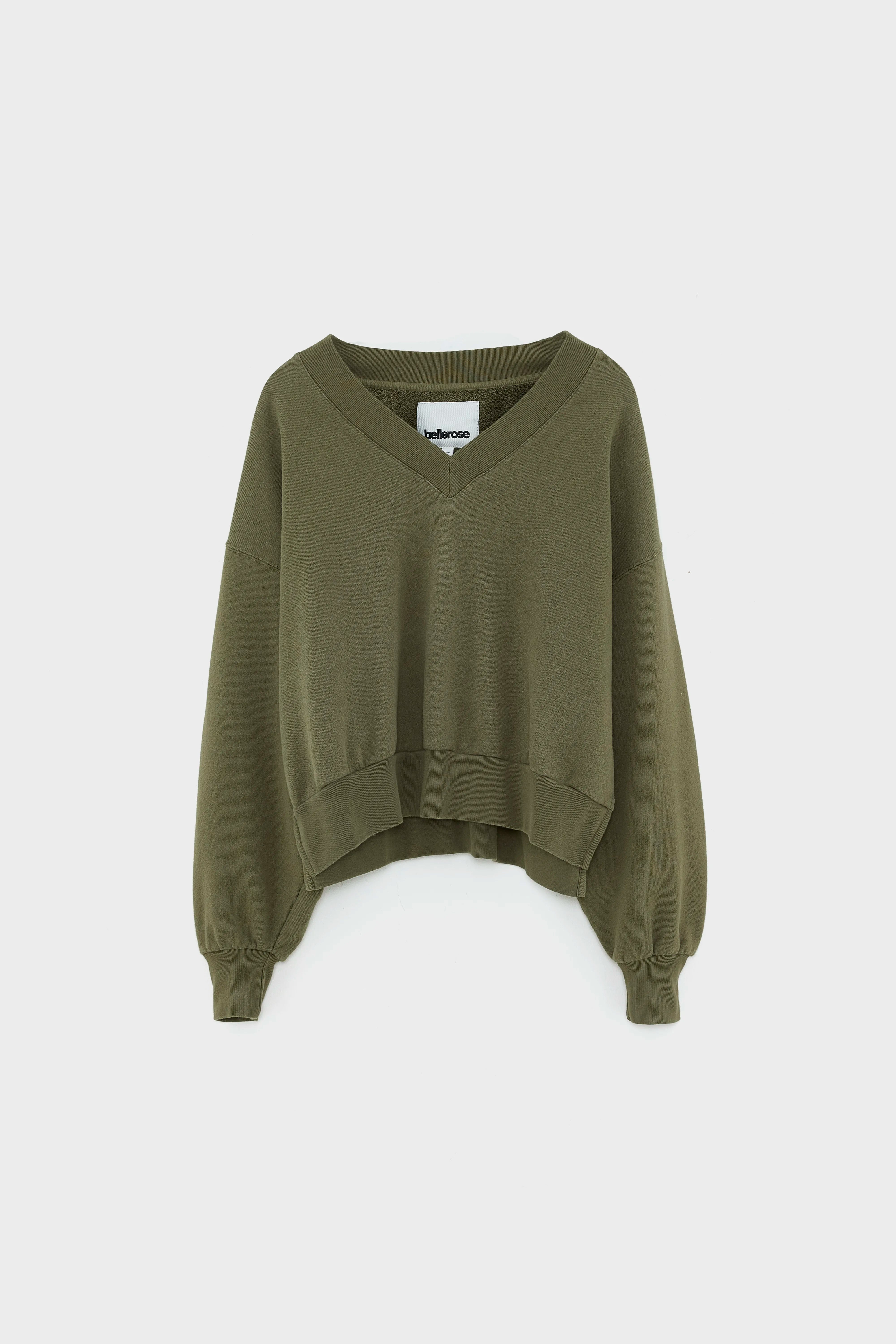 Varola v-neck sweatshirt (252 / W / OLIVE)