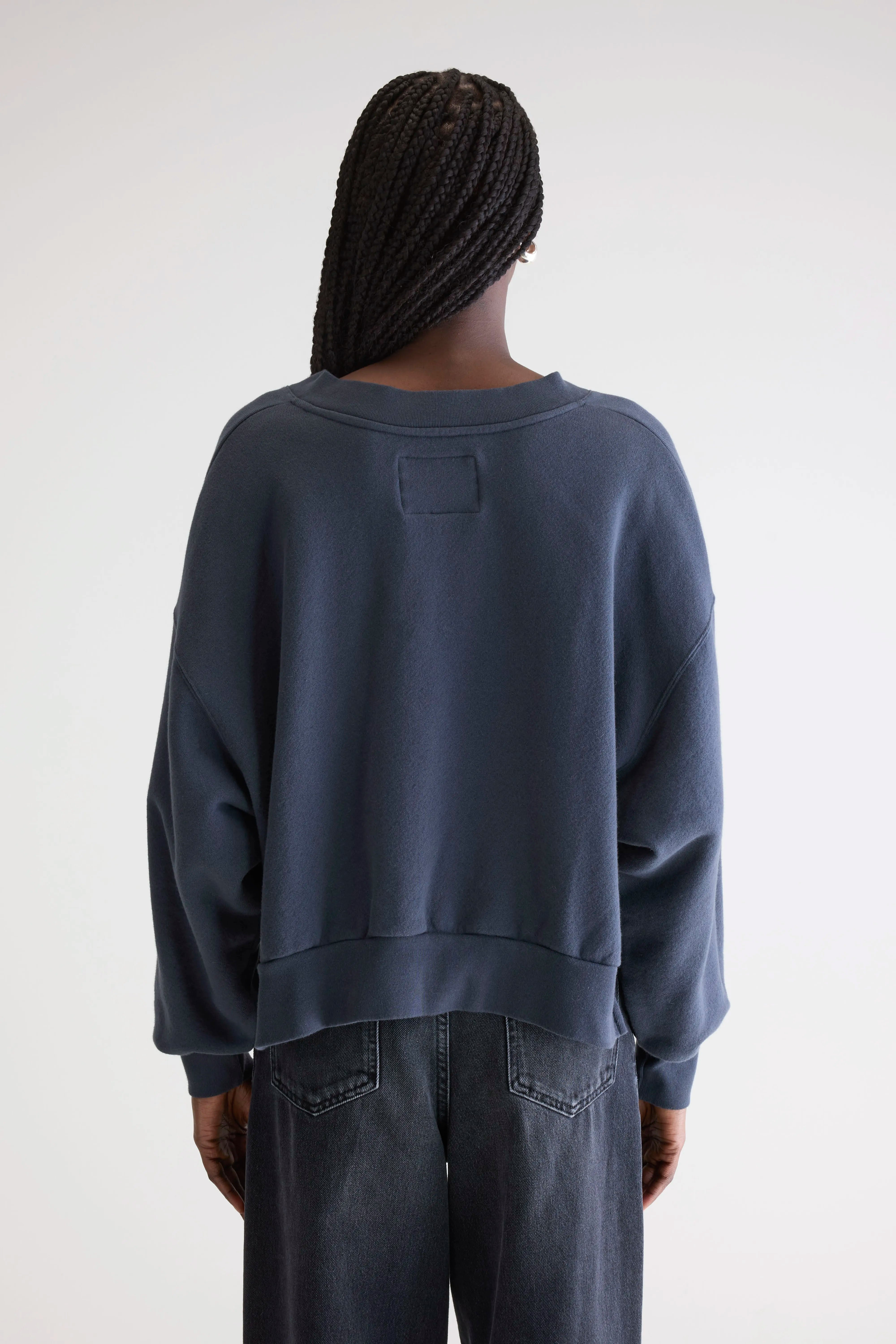 Varola Sweatshirt Met V-hals - Navy Voor Dames | Bellerose