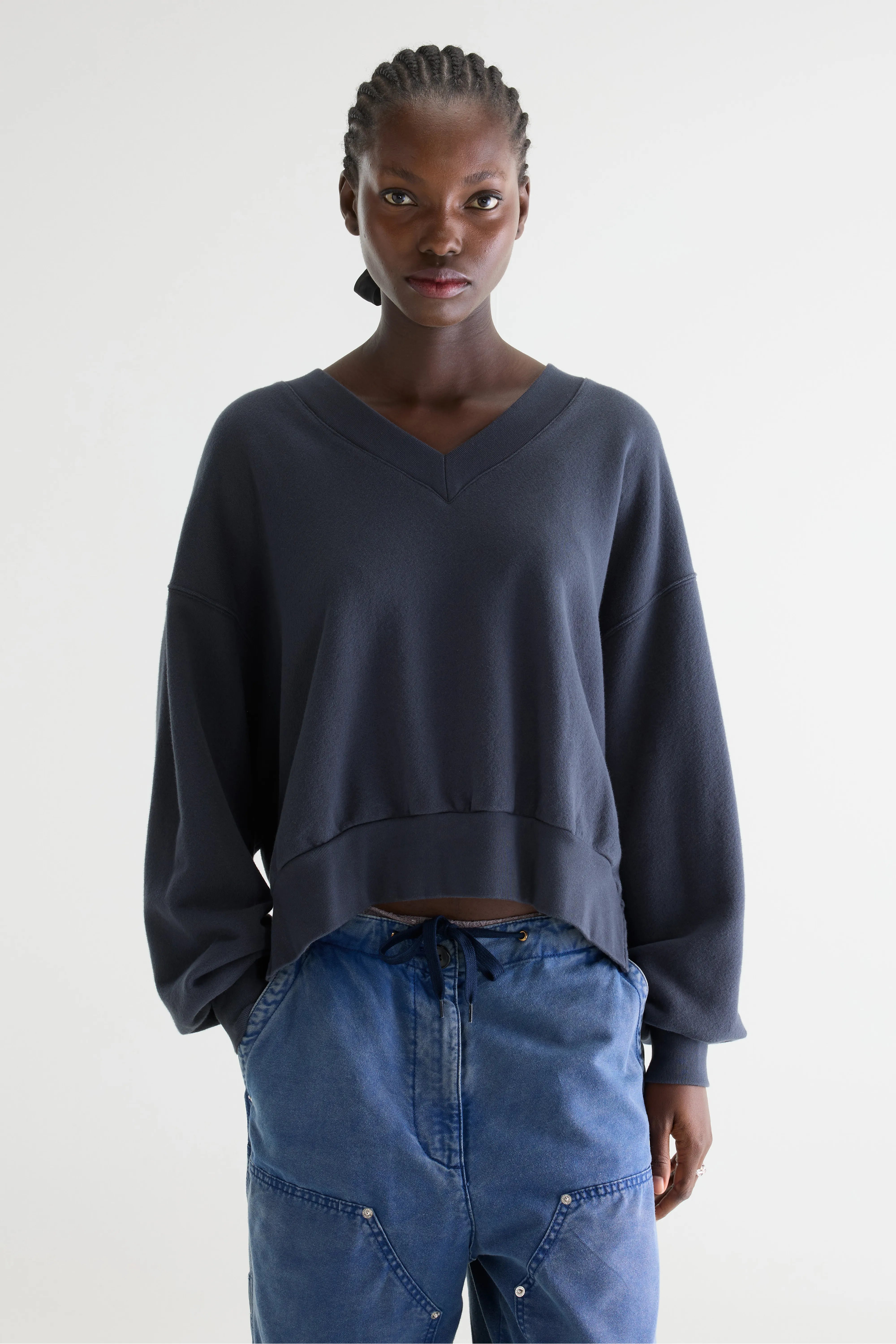 Varola V-neck Sweatshirt - Navy For Women | Bellerose