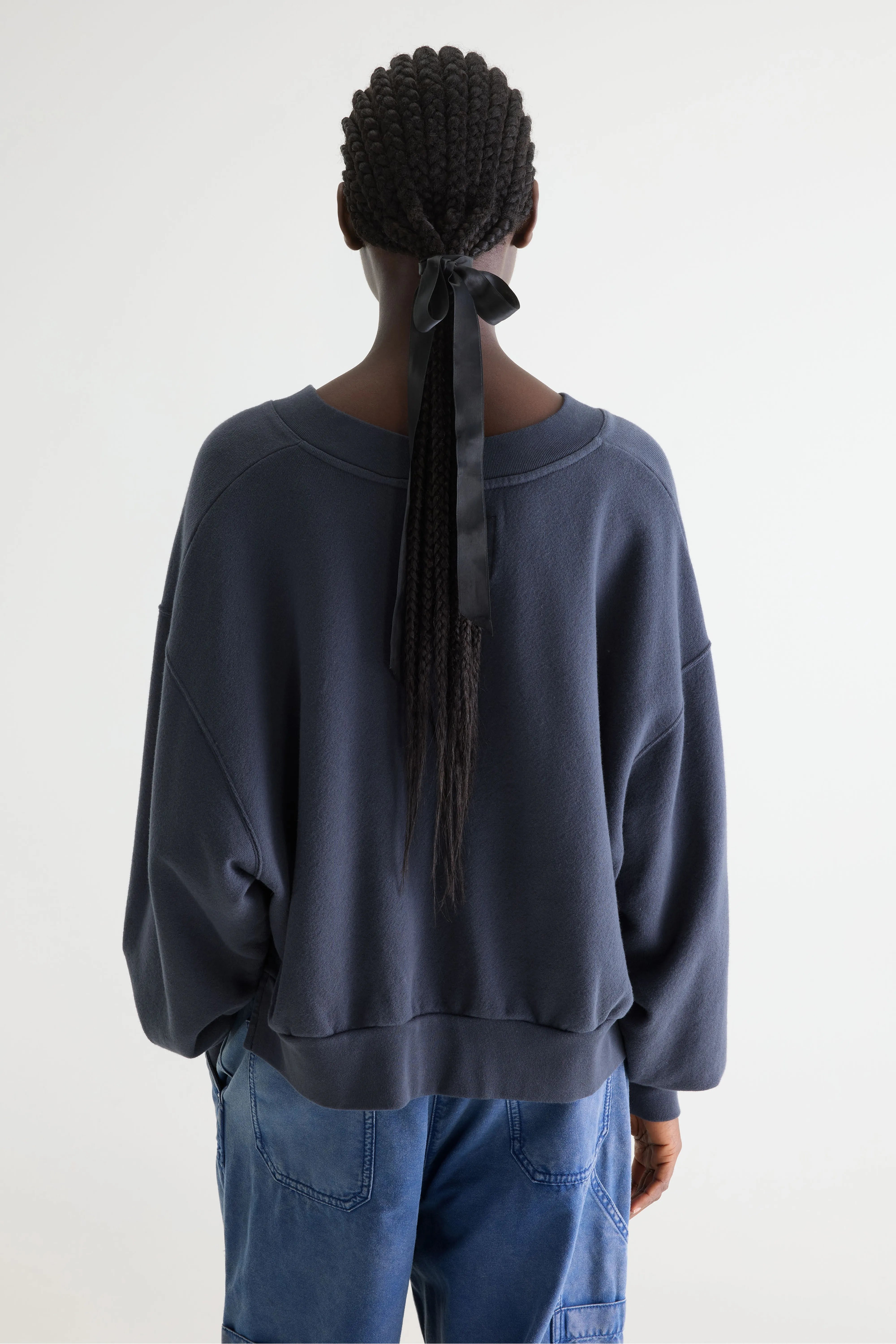 DUOEASE Trui dames winter casual lange mouwen oversized sweater V-hals lichtgewicht bovenstuk, blauw, XXL DUOEASE Trui dames winter casual lange mouwen oversized sweater V-hals lichtgewicht bovenstuk, blauw, XXL