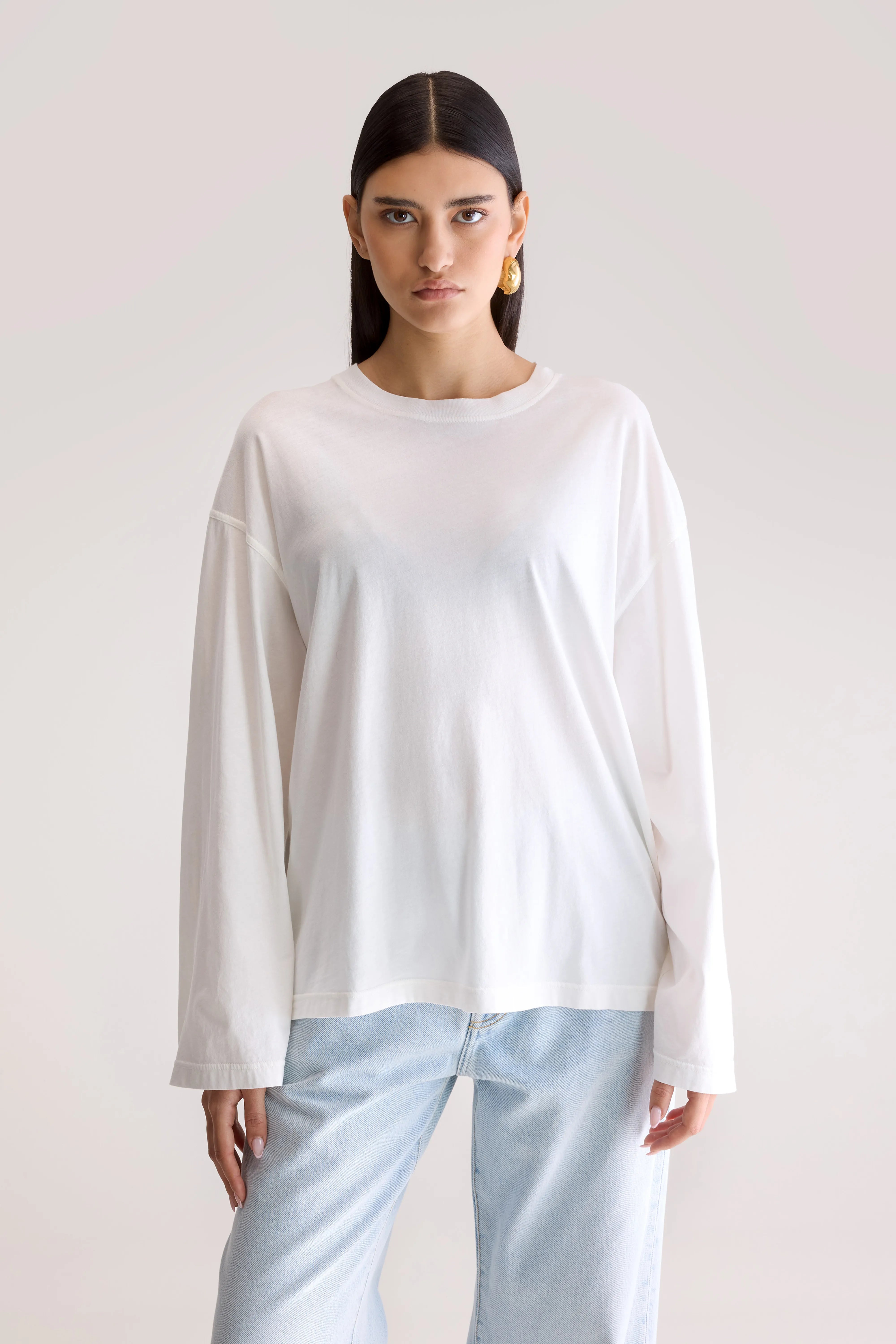 Fandy Long Sleeve T-shirt - White For Women | Bellerose