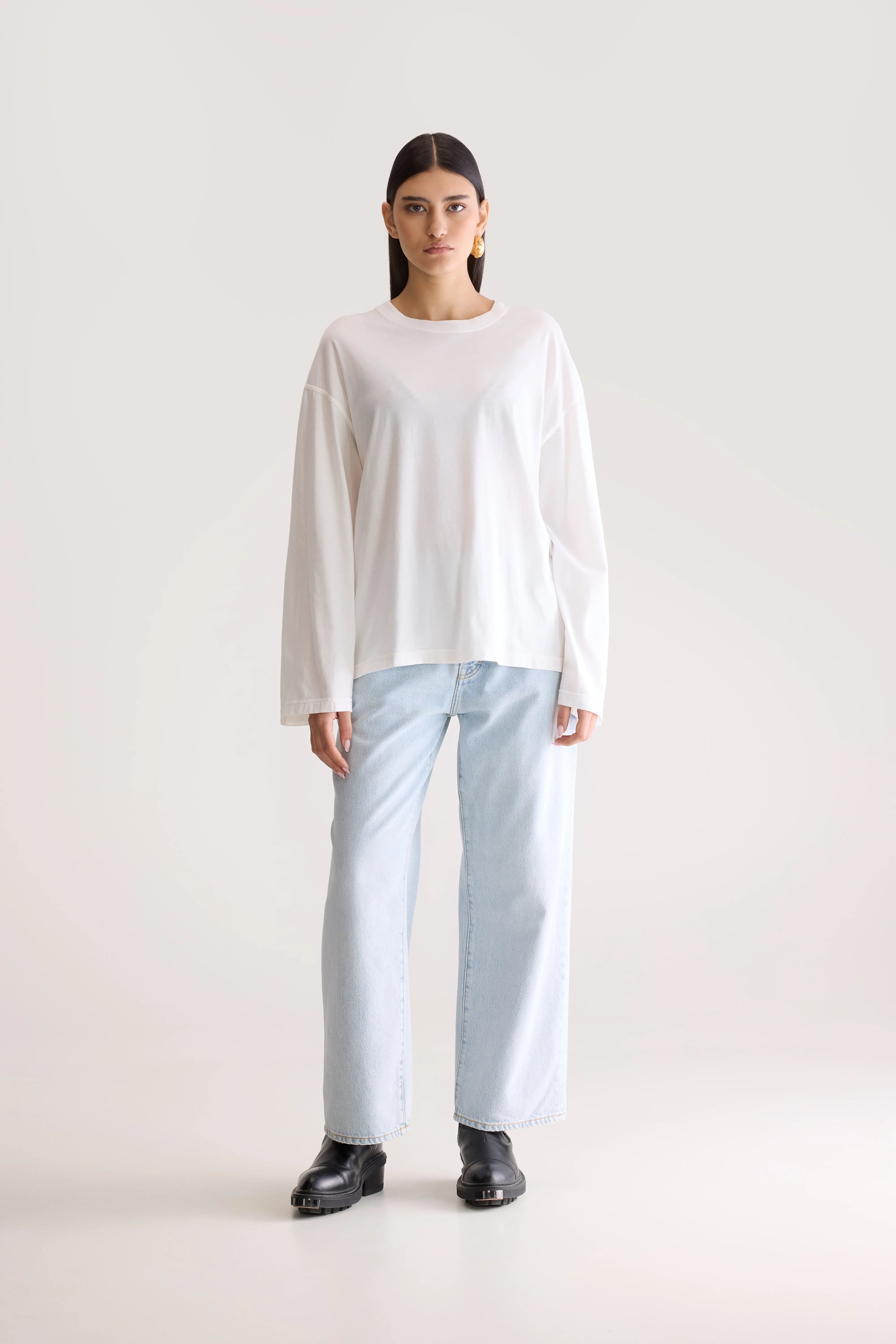 Fandy Long Sleeve T-shirt - White For Women | Bellerose