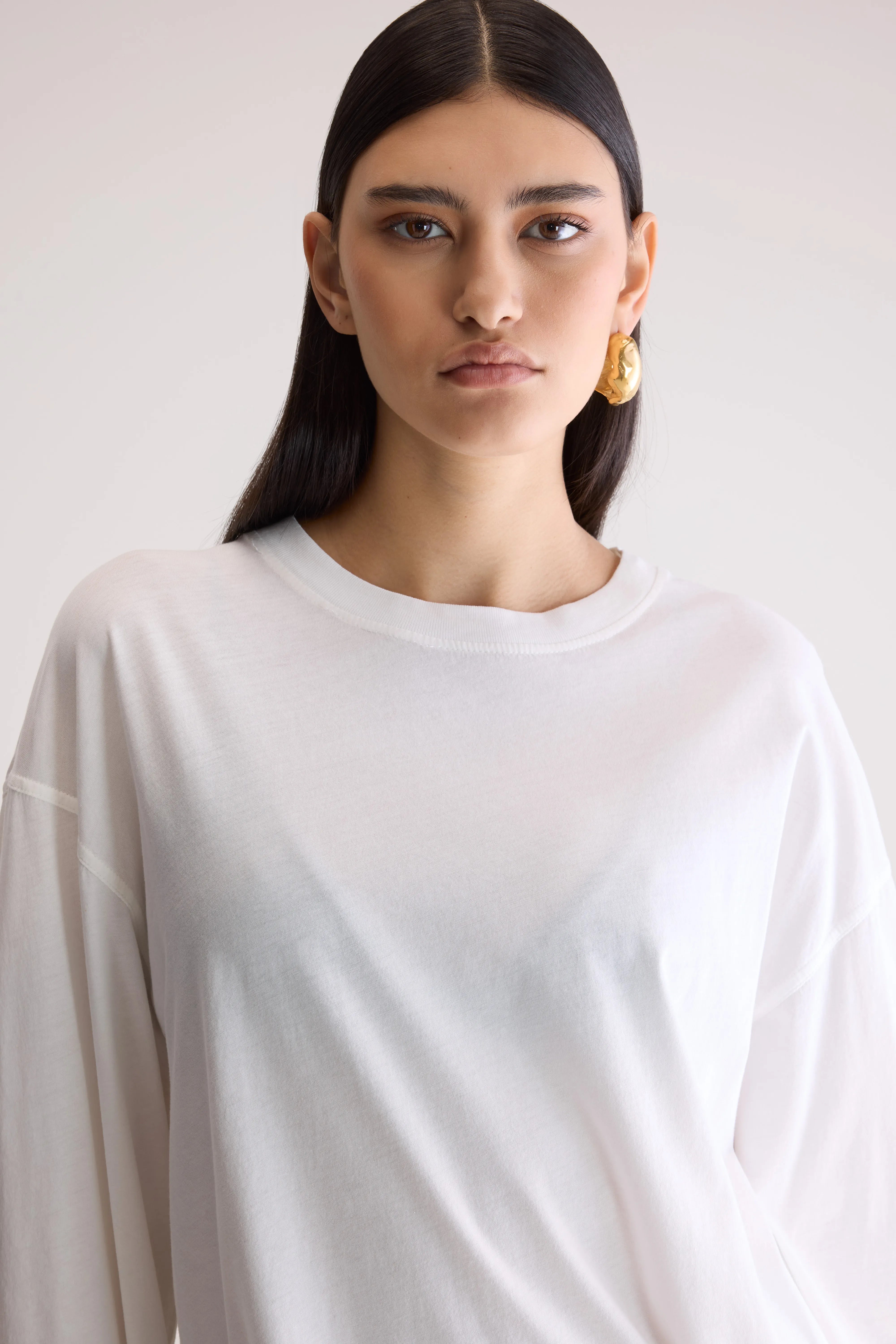 Fandy Long Sleeve T-shirt - White For Women | Bellerose