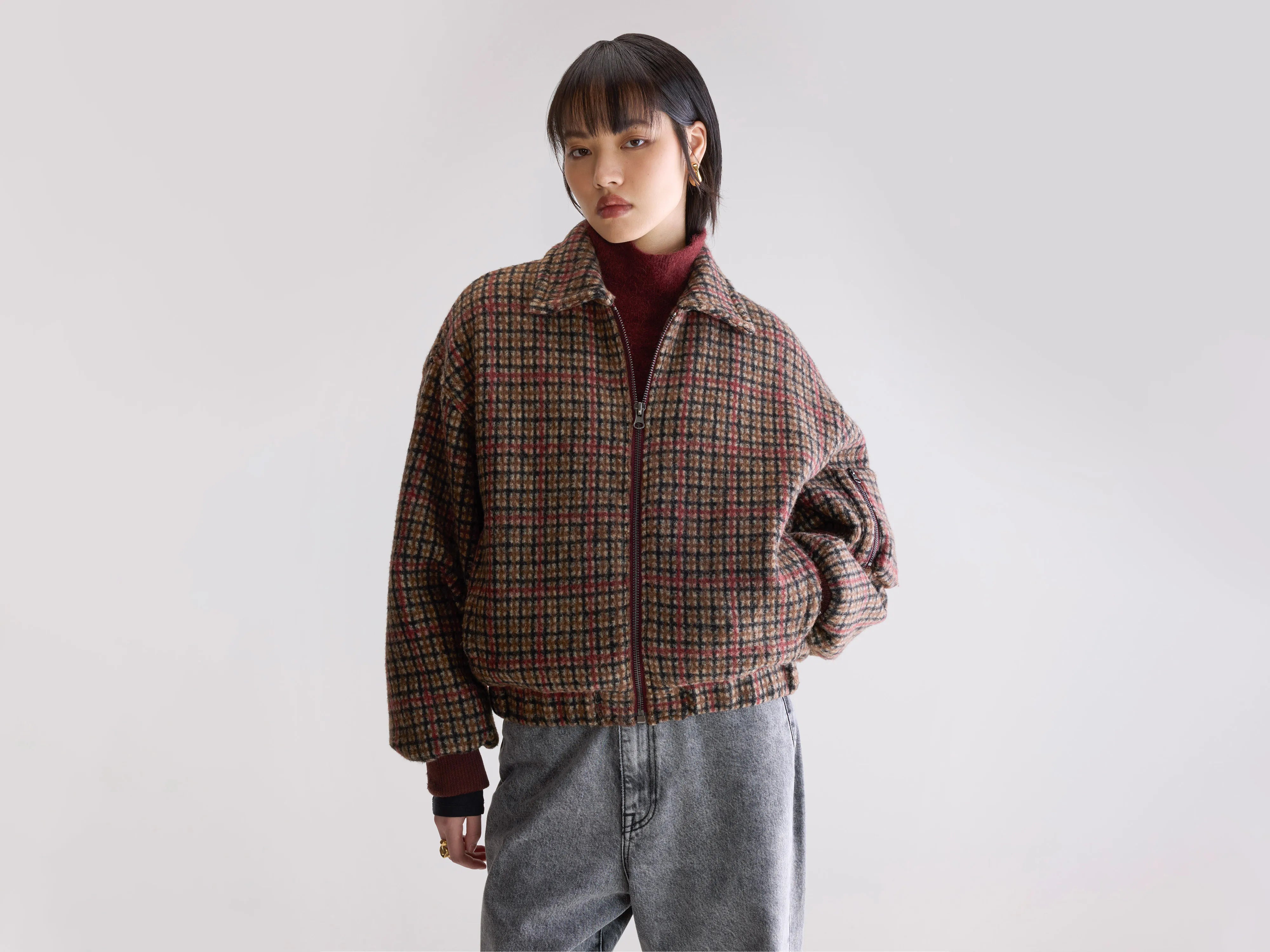 Asher bomber-stijl jas (252 / W / COMBO A)