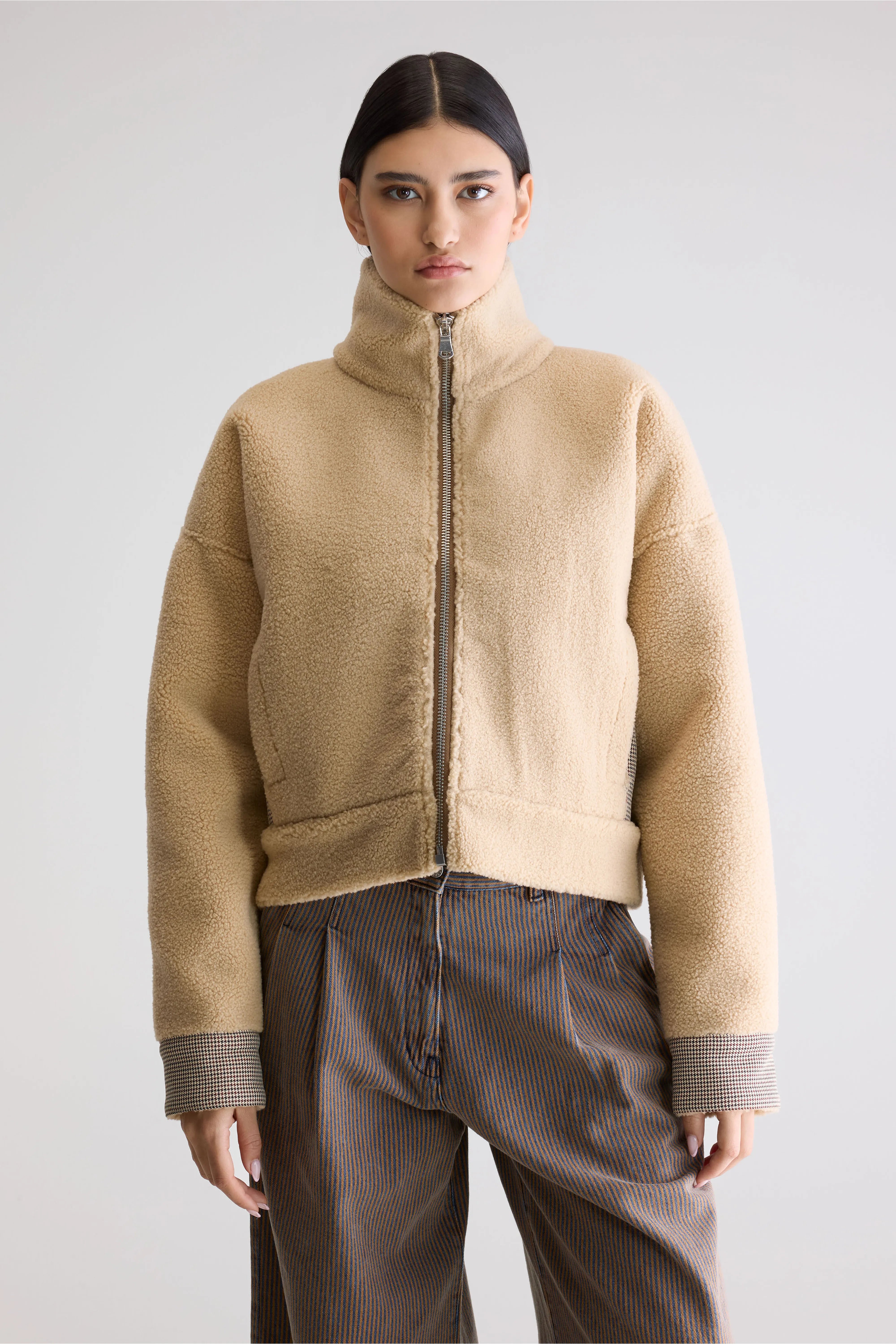 Alesha Teddy Jacket - Macadamia For Women | Bellerose
