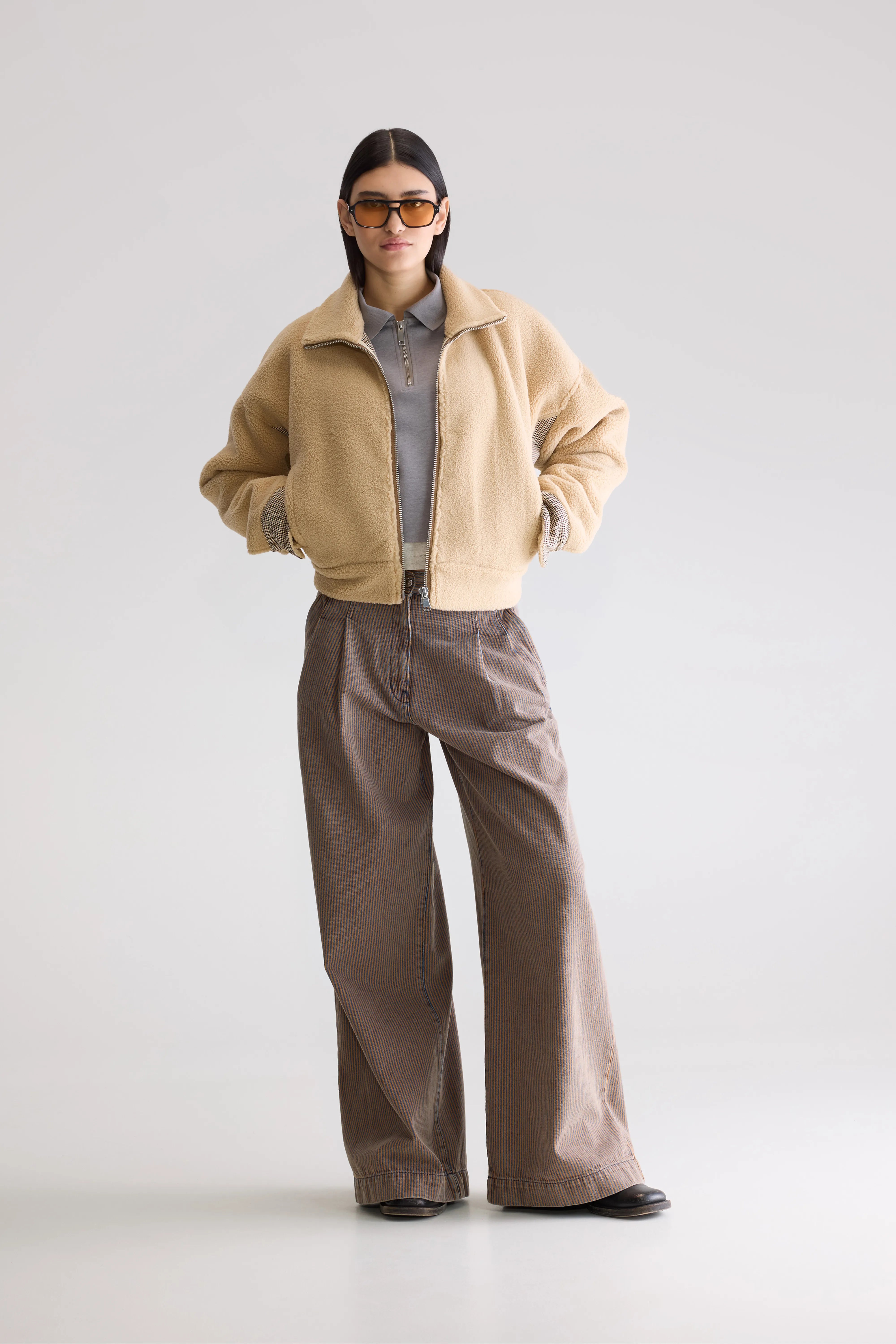 Alesha Teddy Jacket - Macadamia For Women | Bellerose