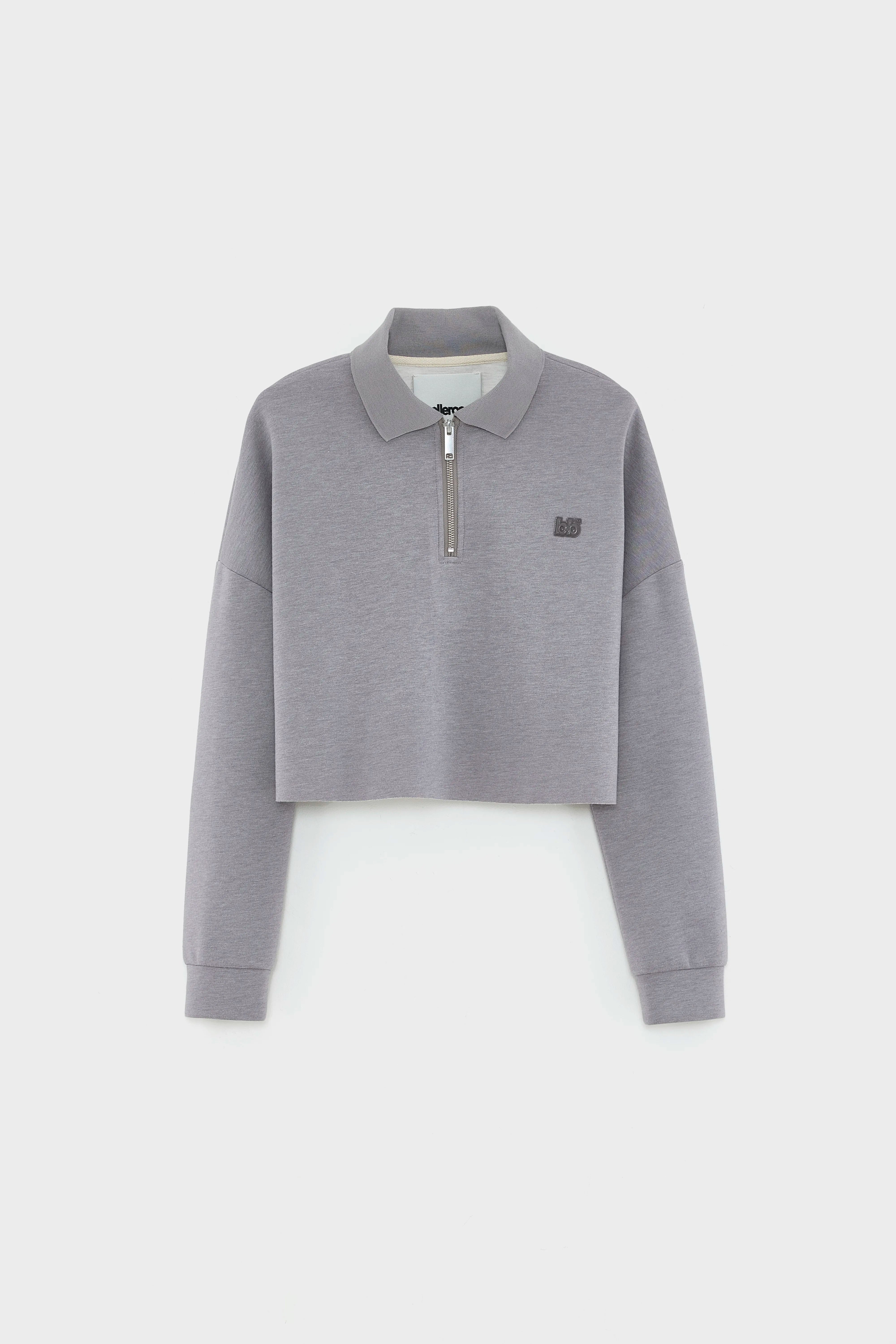 Julo cropped zip polo (252 / W / H. GREY)
