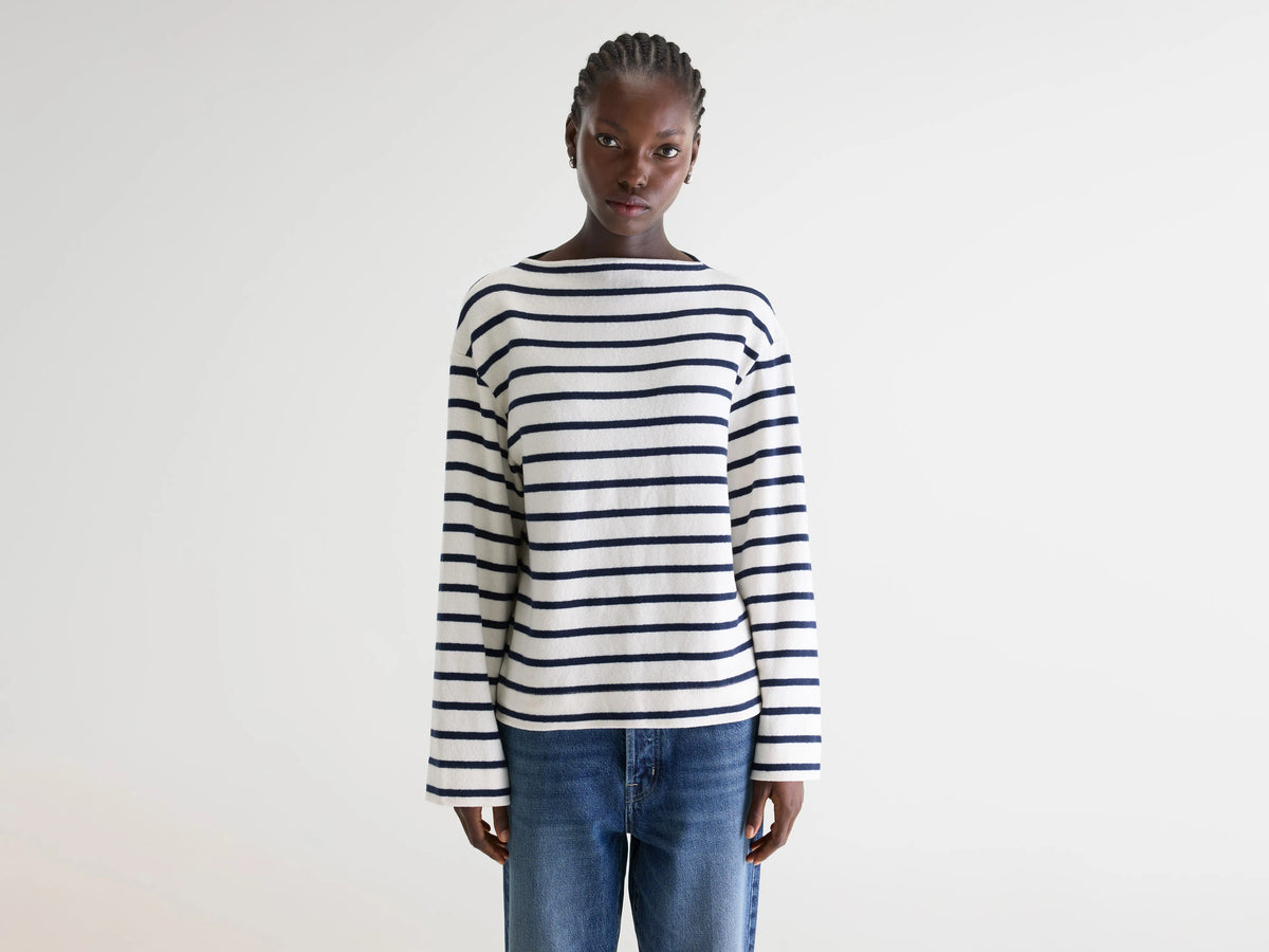 T-shirt Rayé Manches Longues - Femme | MANGO France (La Réunion