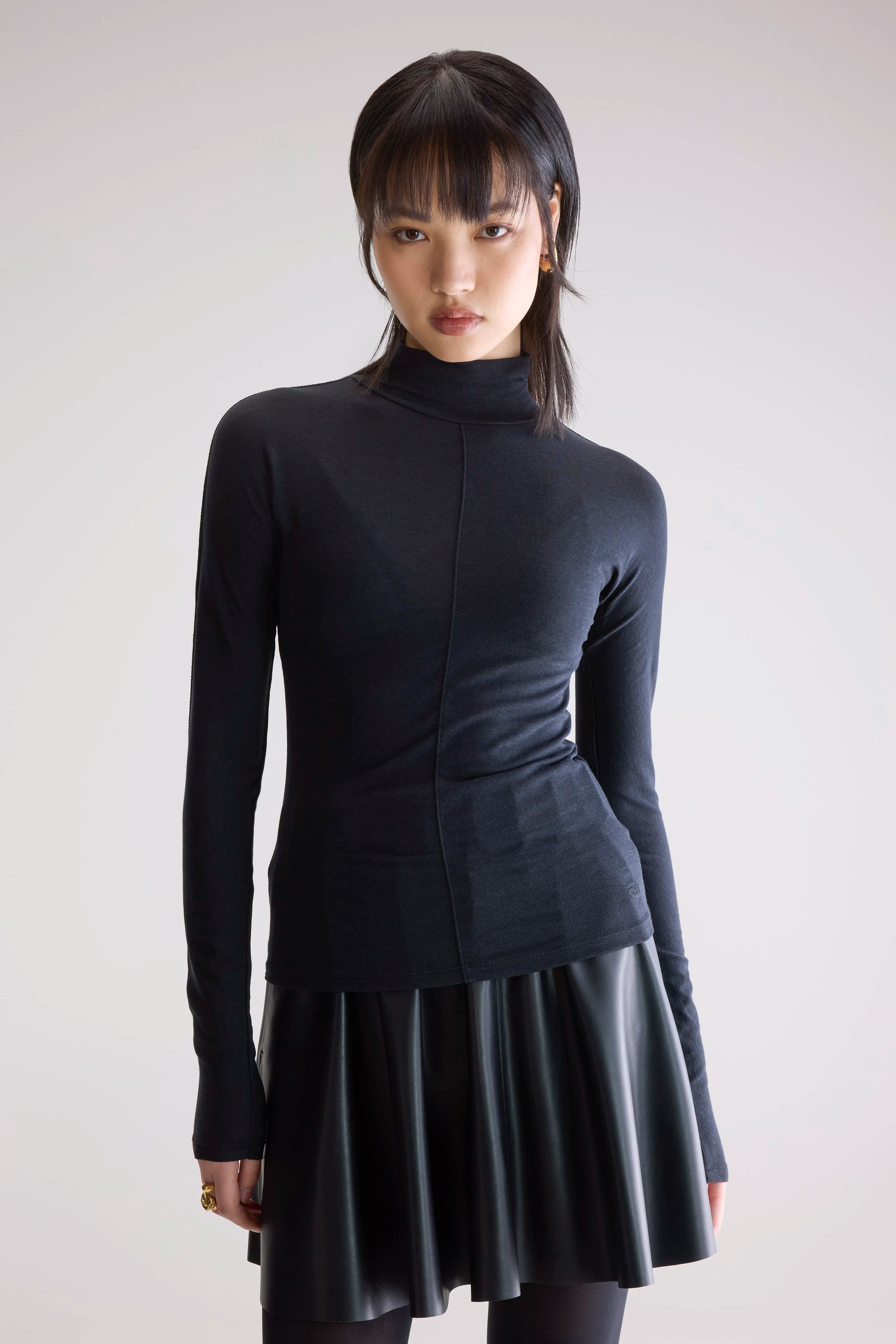 T-shirt Col Montant Flawy - Off black Pour Femme | Bellerose