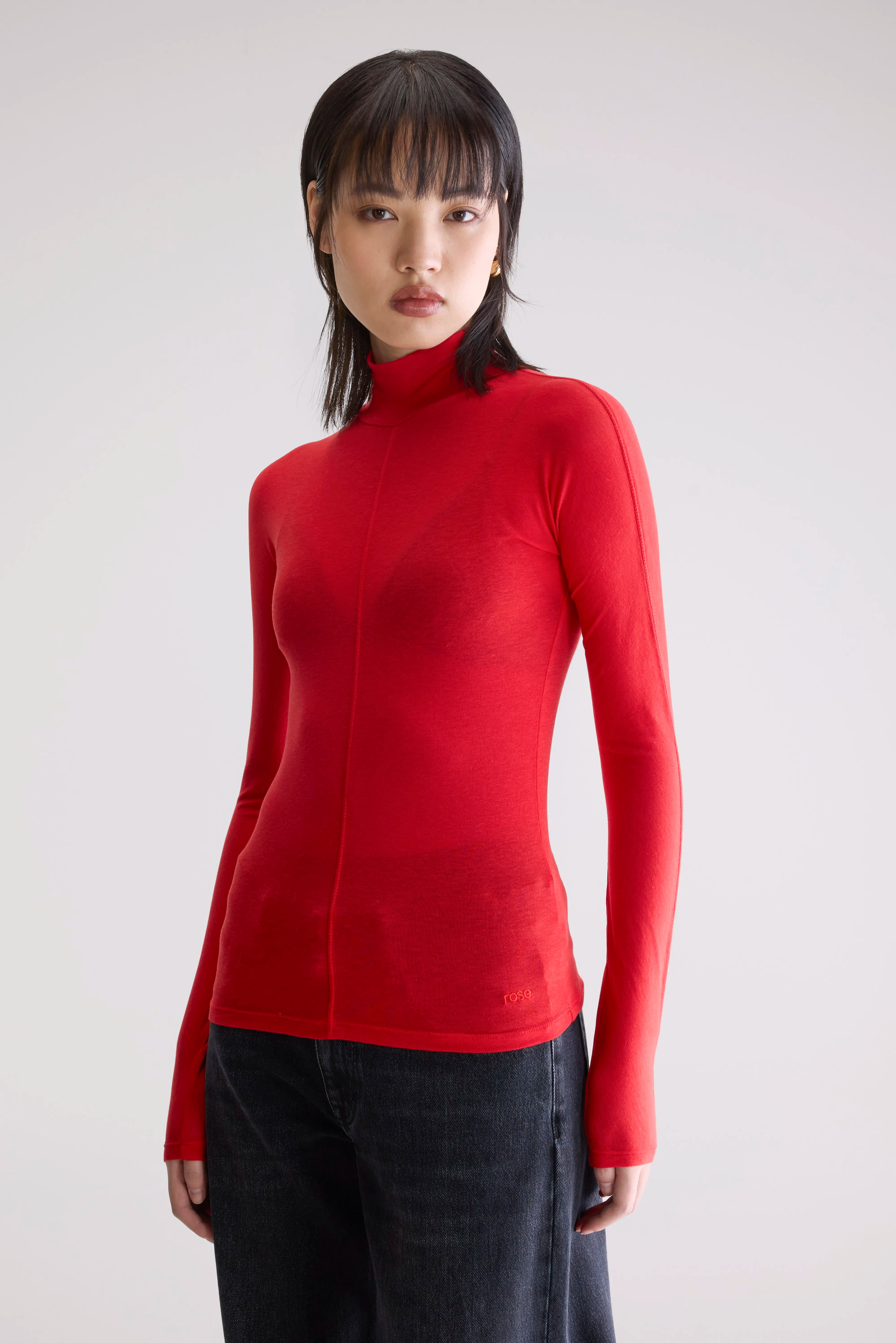 Flawy Turtle Neck T-shirt - Sanguine For Women | Bellerose