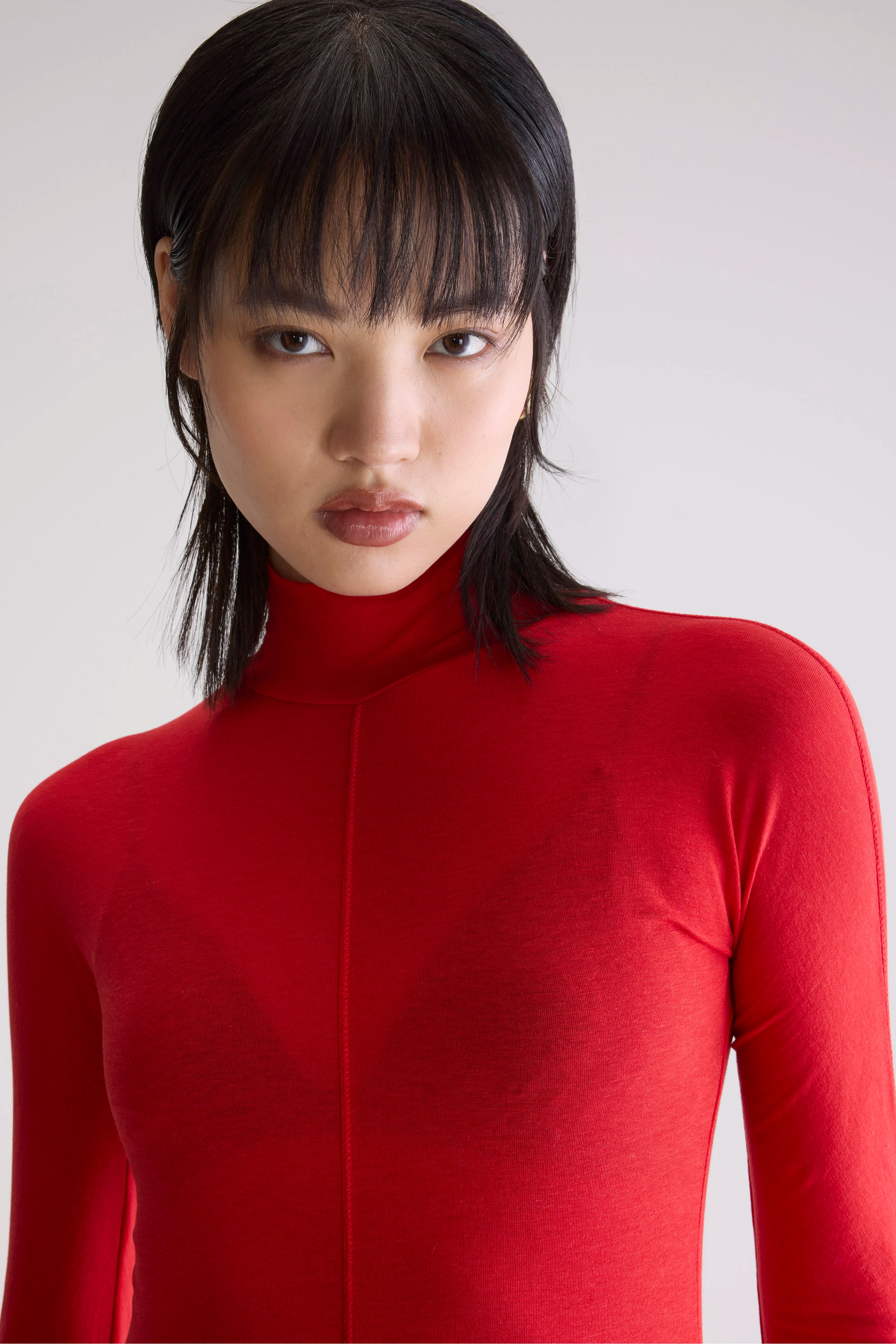 Flawy Turtle Neck T-shirt - Sanguine For Women | Bellerose